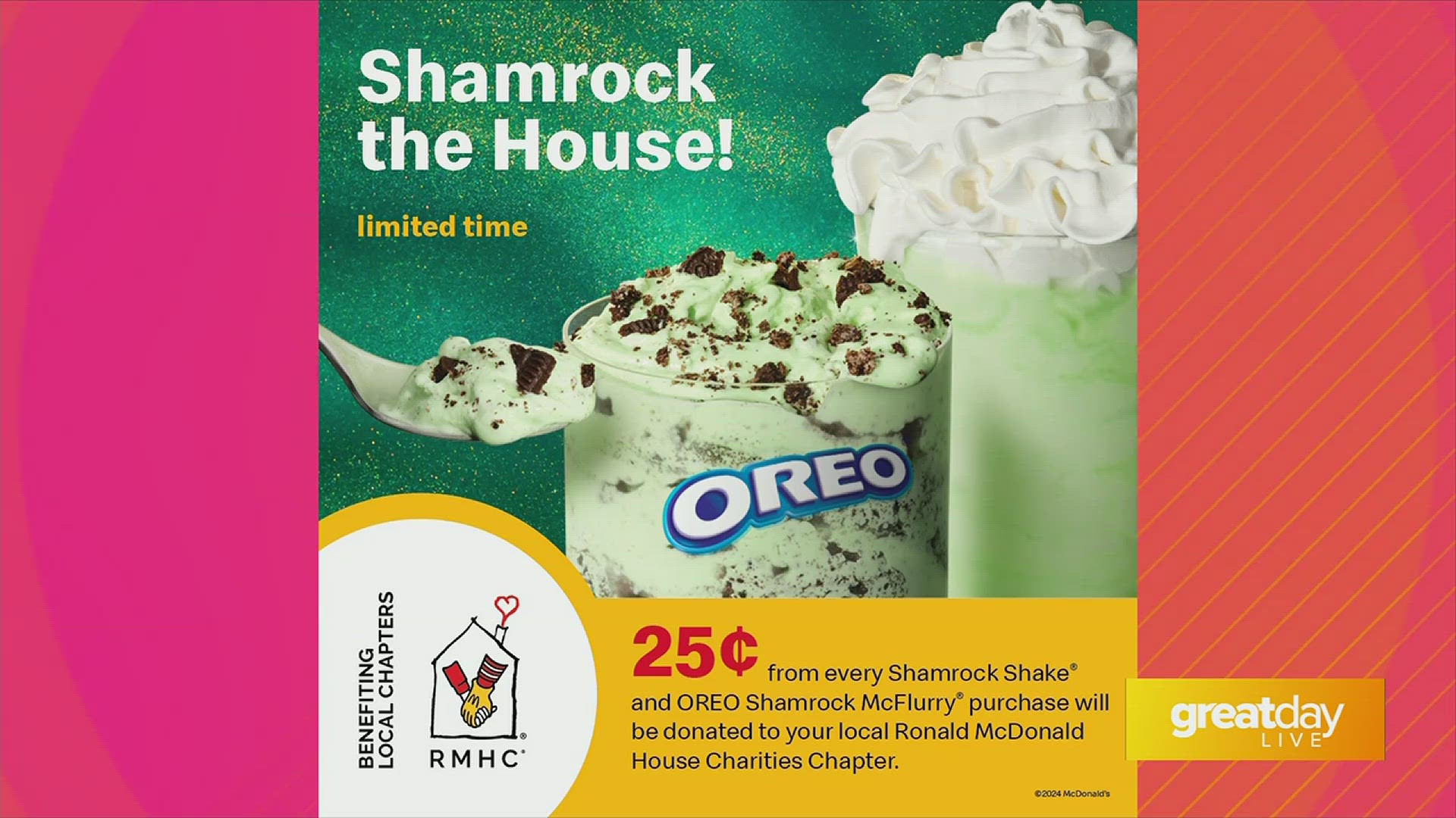 Support Ronald McDonald House Charities by Purchasing a Shamrock Shake