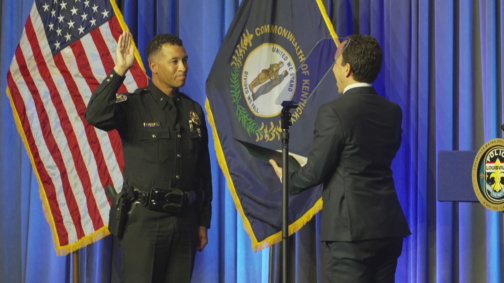 Paul Humphrey is now officially the chief of the Louisville Metro Police Department.