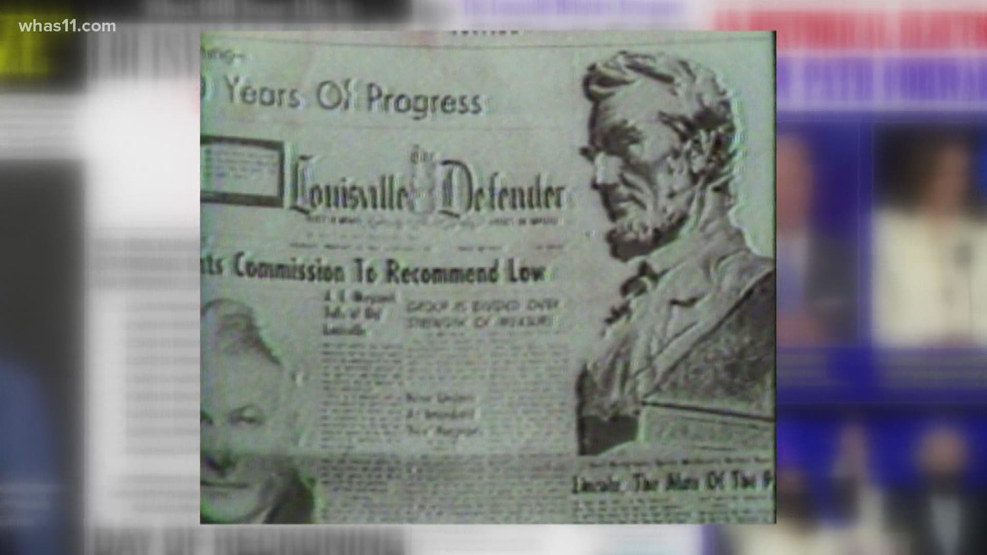 The 'Defender,' founded in 1933, was one of three newspapers focused on telling stories that affected African Americans in Louisville.