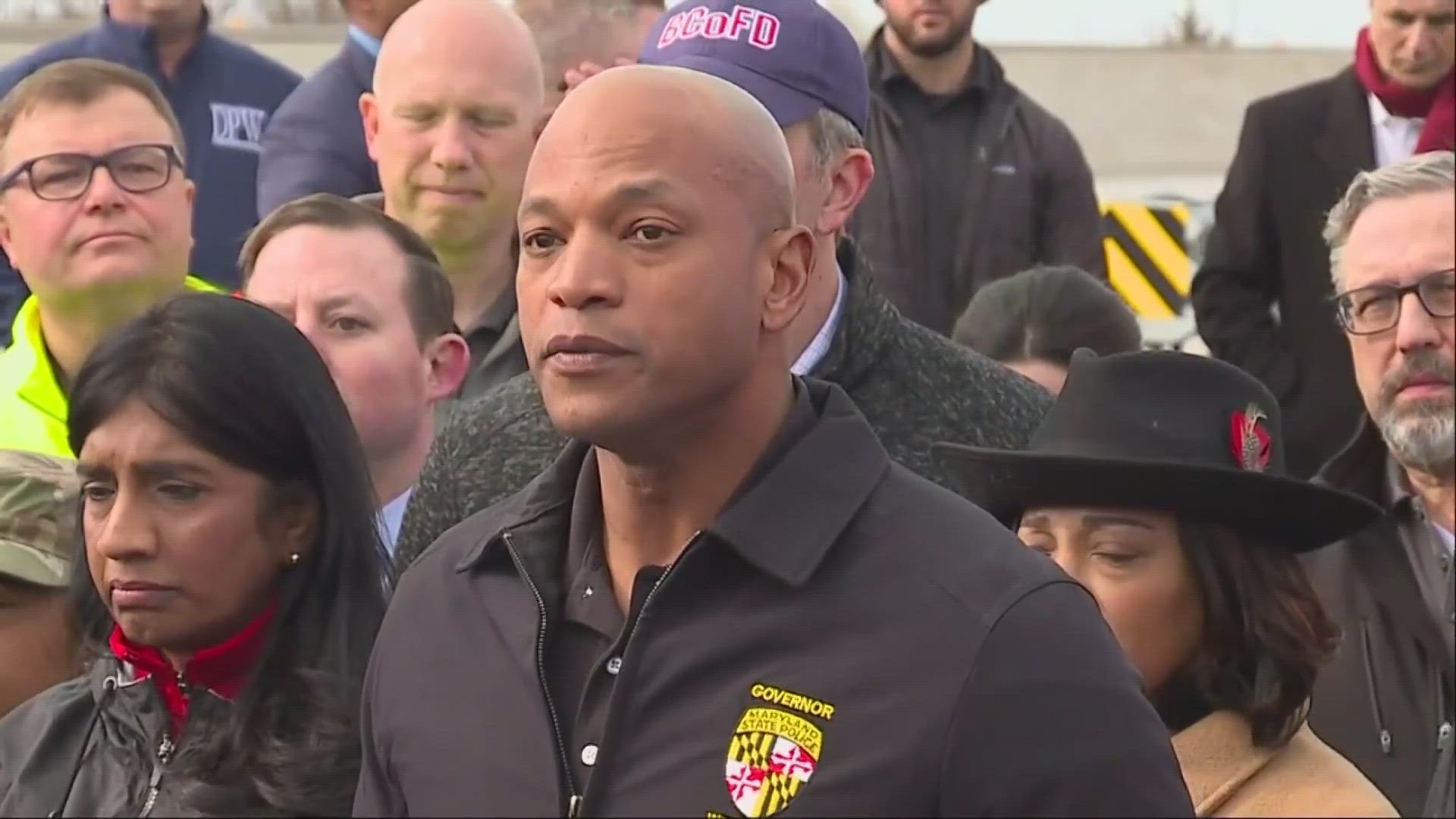 Maryland Governor Wes Moore says six people are still unaccounted for after the Francis Scott Key Bridge collapse in Baltimore.
