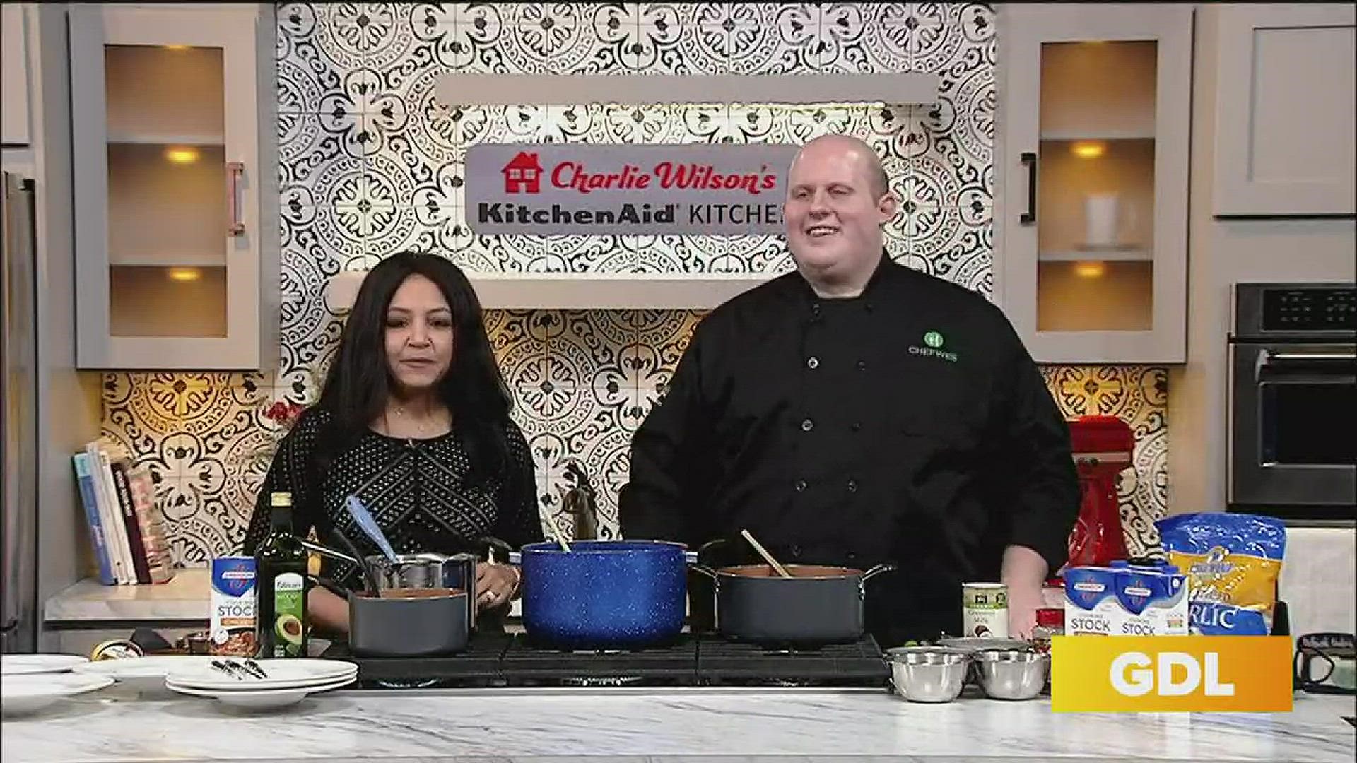 Chef Wes of ChefWes.com stopped by to cook up some delicious soups and dish about the Super Bowl with Angie Fenton, Joann Dickson, Jeff Howard and JD Dotson.