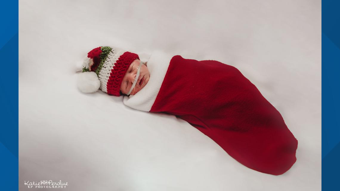 UofL Hospital NICU Babies Pose In Their Holiday Best, Louisville KY