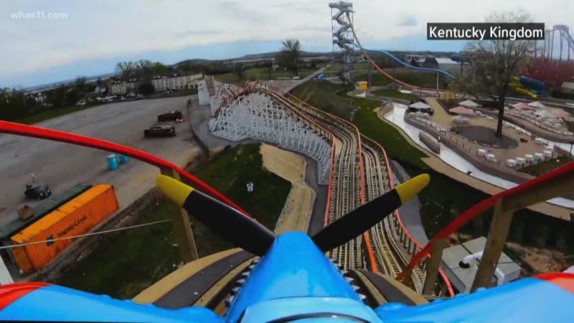 It's been months in the making, and today's the day. 
We're getting our first look at Kentucky Kingdom's newest roller coaster, the Kentucky Flyer.