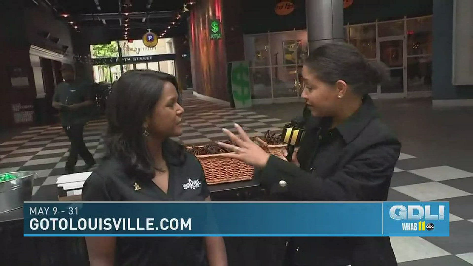 Angie Fenton is at 4th Street Live in downtown Louisville, Kentucky to find out about the Hometown Tourist Celebration going on there.