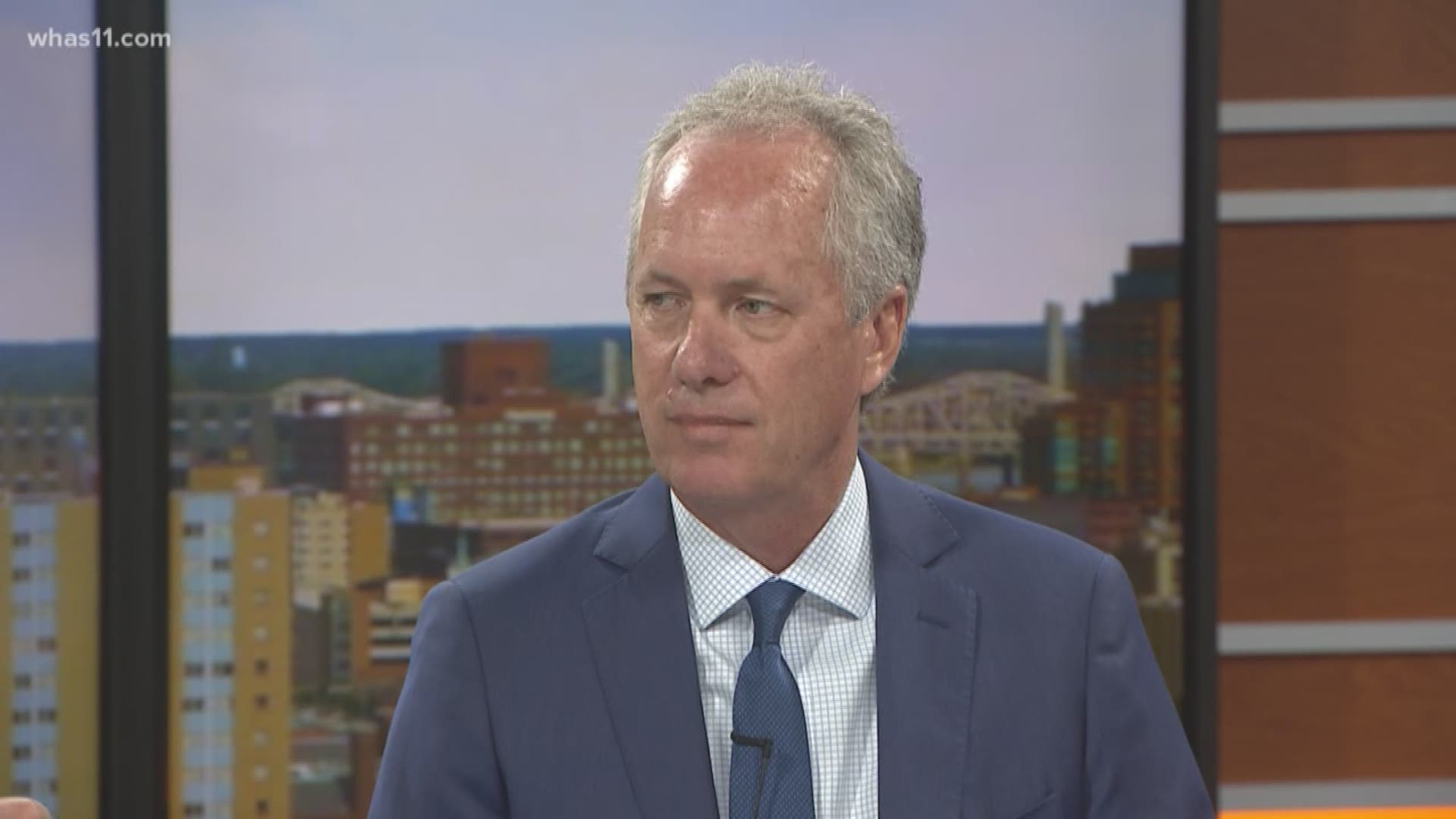 Greg Fischer sits down with WHAS11 to discuss his reaction to Governor Matt Bevin tweeting that the city deserves better, and explains the importance of The Big Table on September 15.