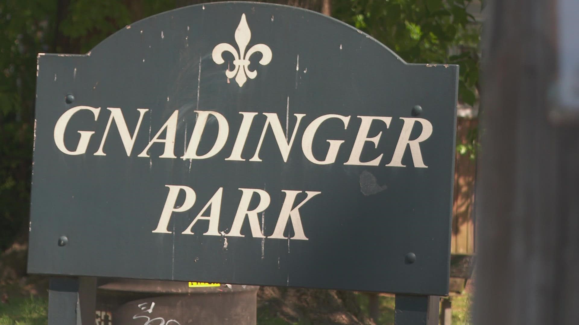 There are 120 parks spread out across Louisville. The city's smallest one, Gnadinger Park, is .03 acres. "You can walk around it in like 10 seconds."