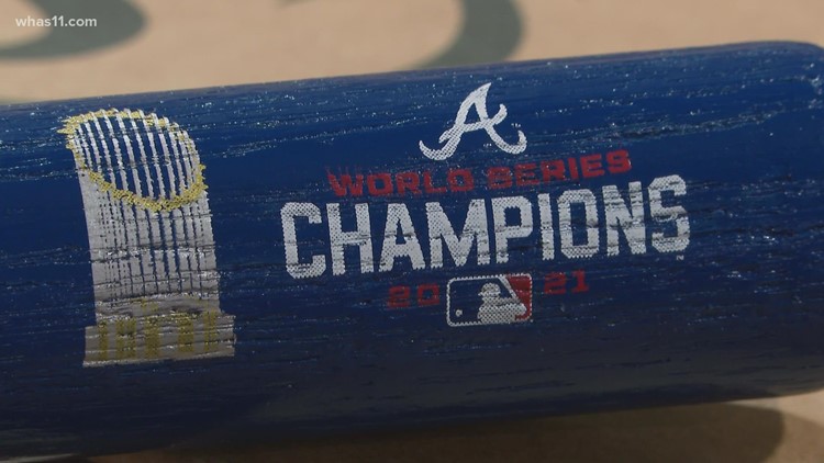 Louisville Slugger unveils Braves 2021 World Series Championship commemorative bats