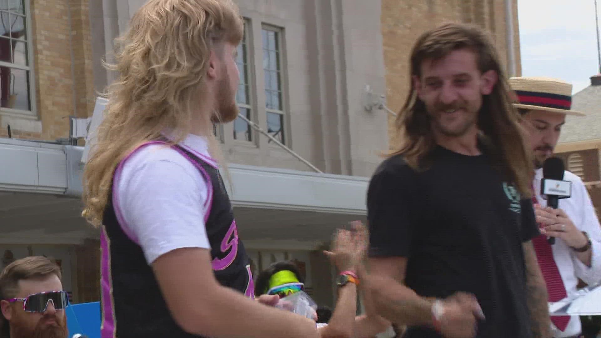 Cancer survivor wins "Best Mullet" at Indiana State Fair this year