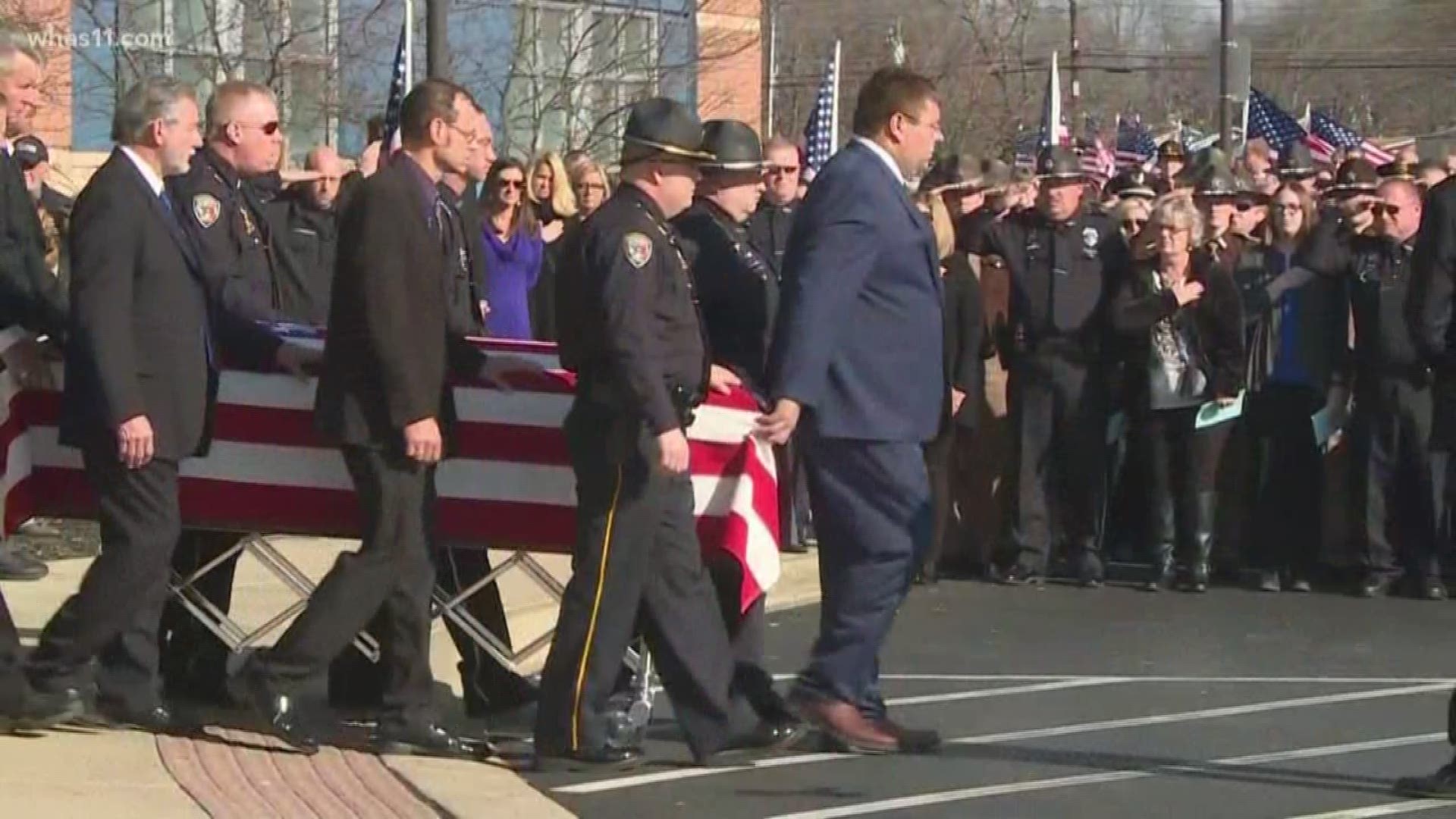 Charlestown, Indiana and people from all across the country gathered to honor a fallen officer.