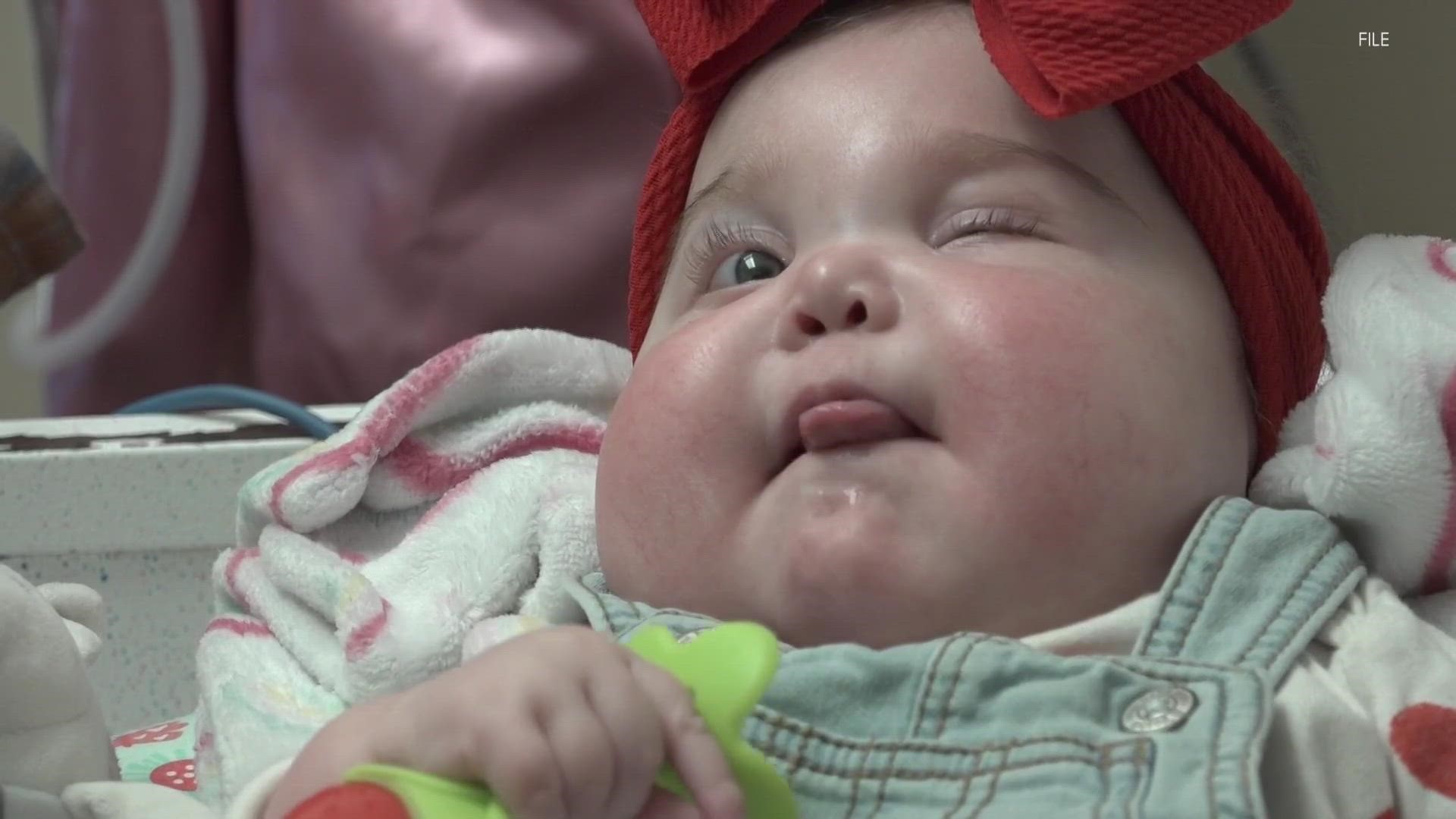 Isla Brown has spent all but 5 days of her life at Norton's Children's Hospital due to a severe heart defect.