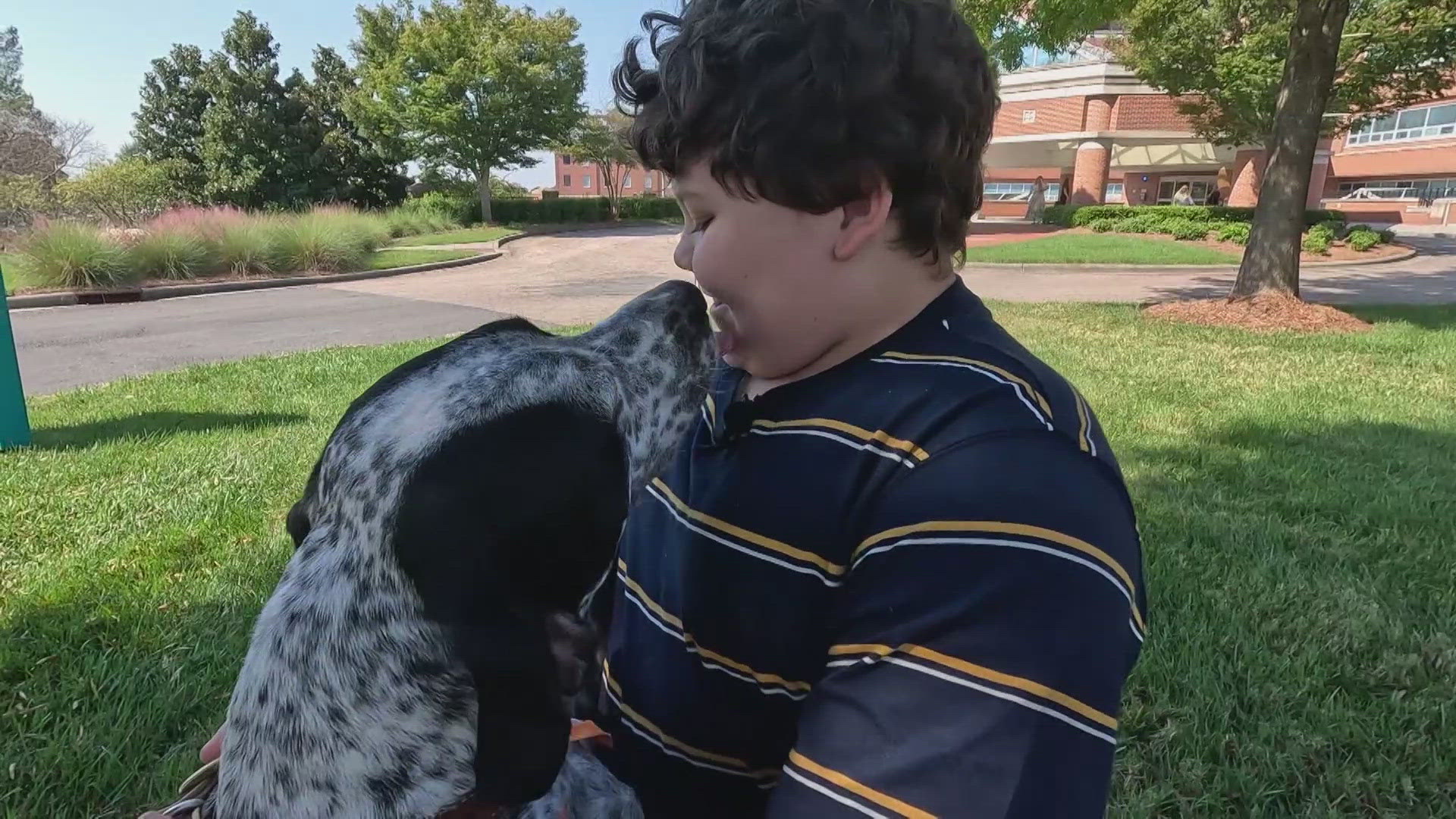 The siblings used all their allowance to pay for the family dog, Tucker, three years ago.