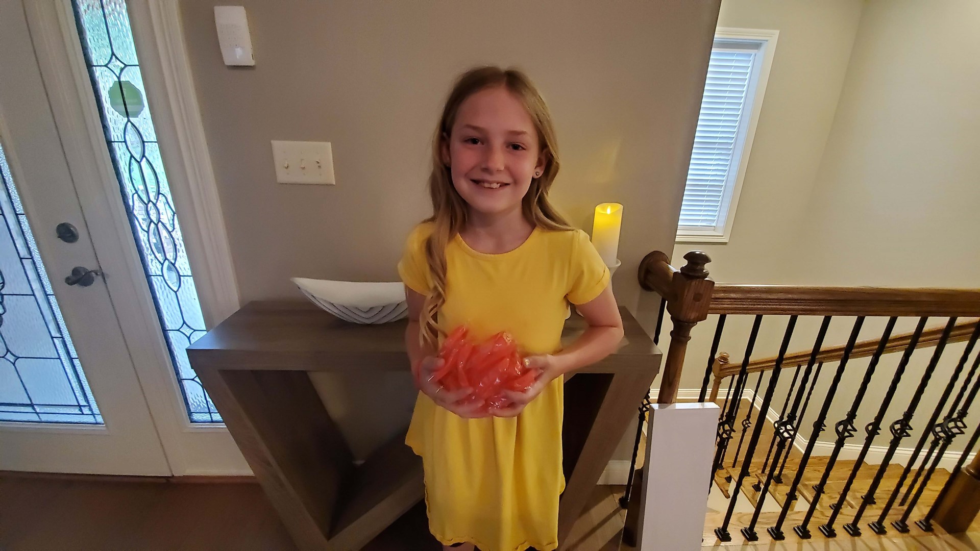 11-year-old Brenleigh Birkemeier talks about her Remind Me bracelets that she's selling to raise money for Blessings in a Backpack. Go to RemindMeRed.com.