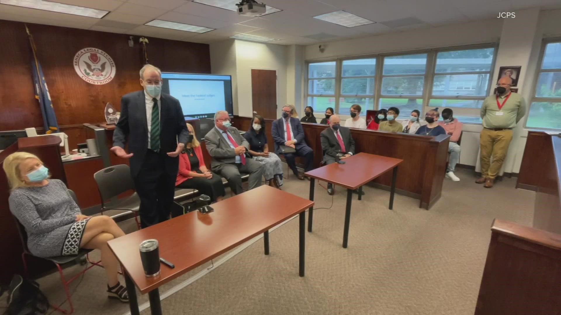 Seven judges from the United States Sixth Circuit Court of Appeals were in Louisville Tuesday, and they stopped by some high schools to share their experiences.