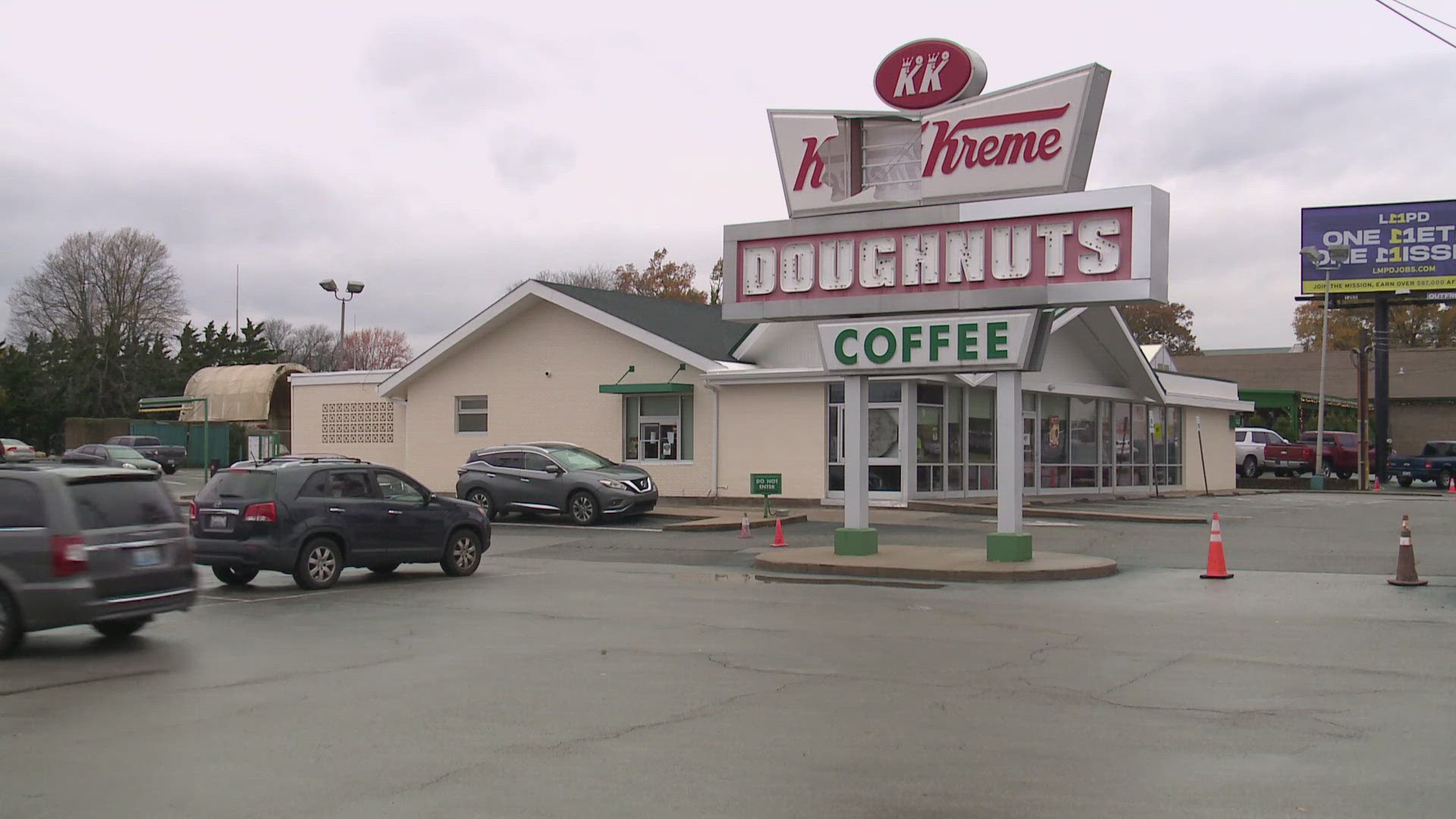 The Krispy Kreme on Bardstown Road has been closed for nearly six months after an arson fire damaged the building.