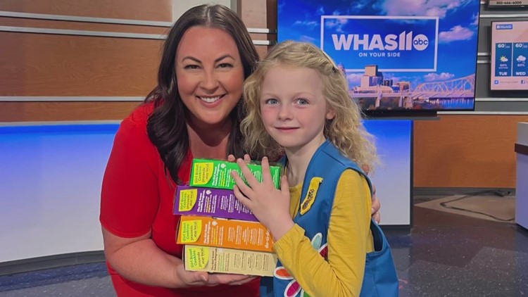 Special Girl Scout delivery to WHAS11