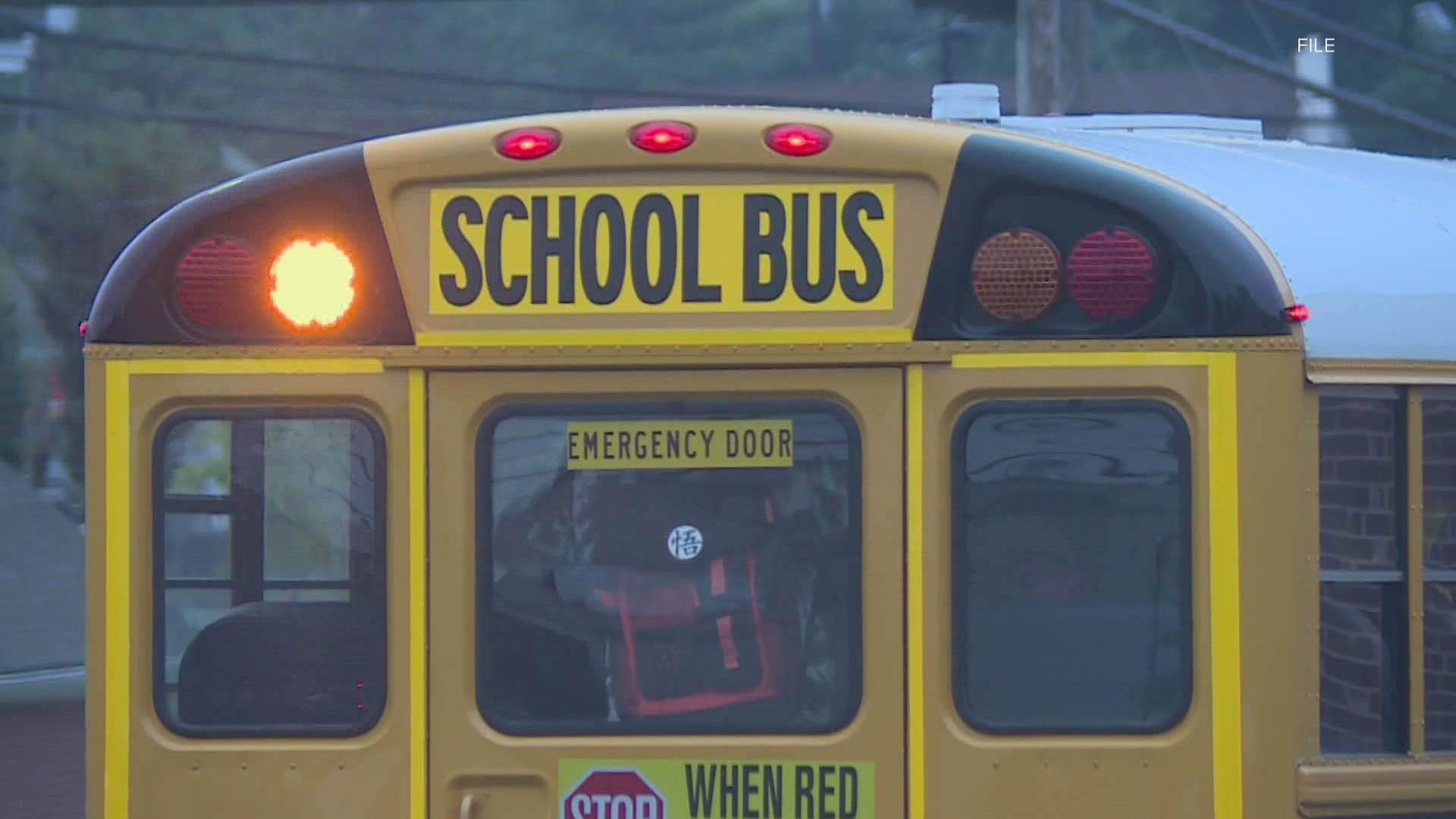 JCPS says an investigation is underway after they say an adult threatened a bus of middle school students.