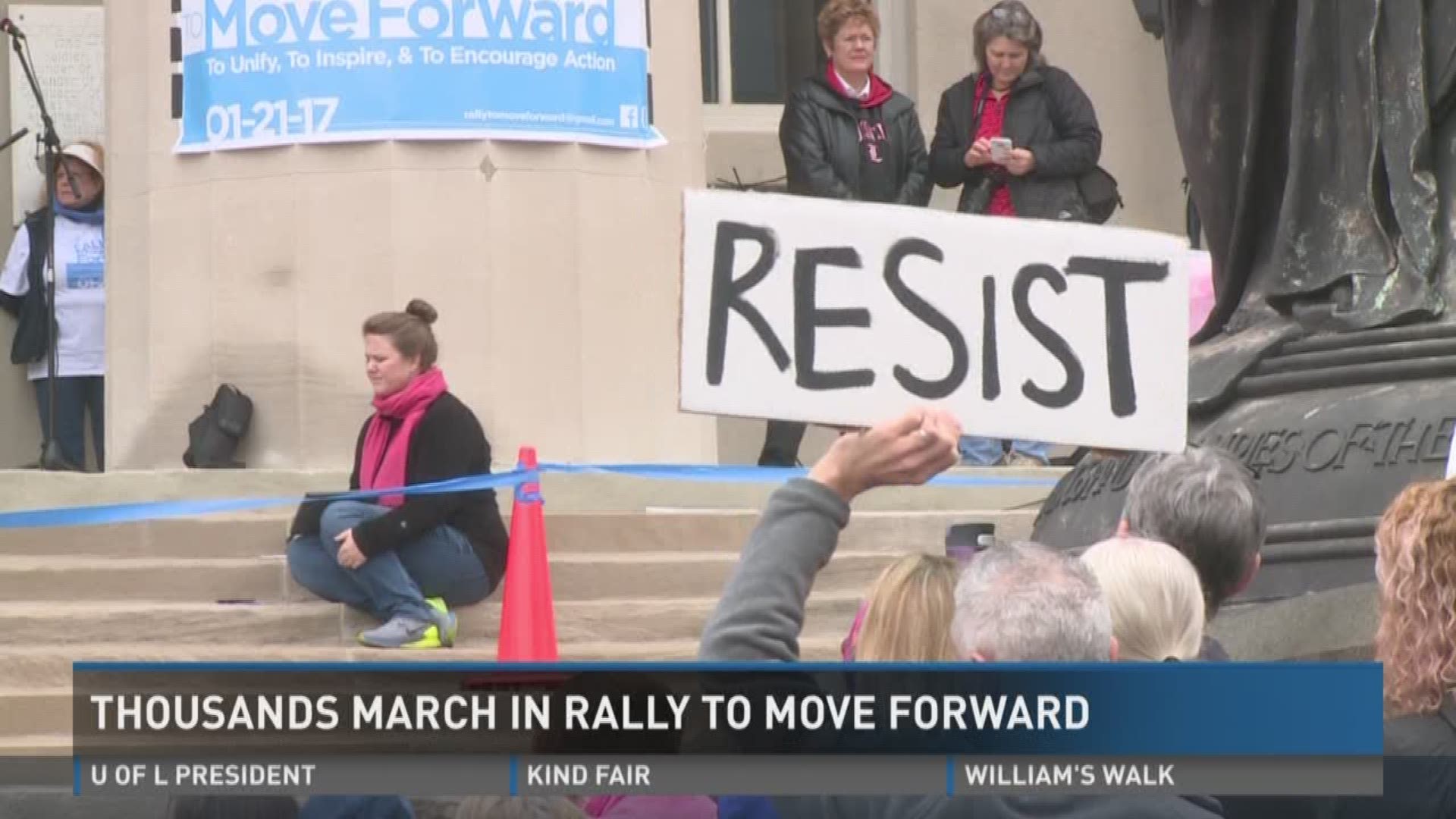 Thousands march in rally to move forward