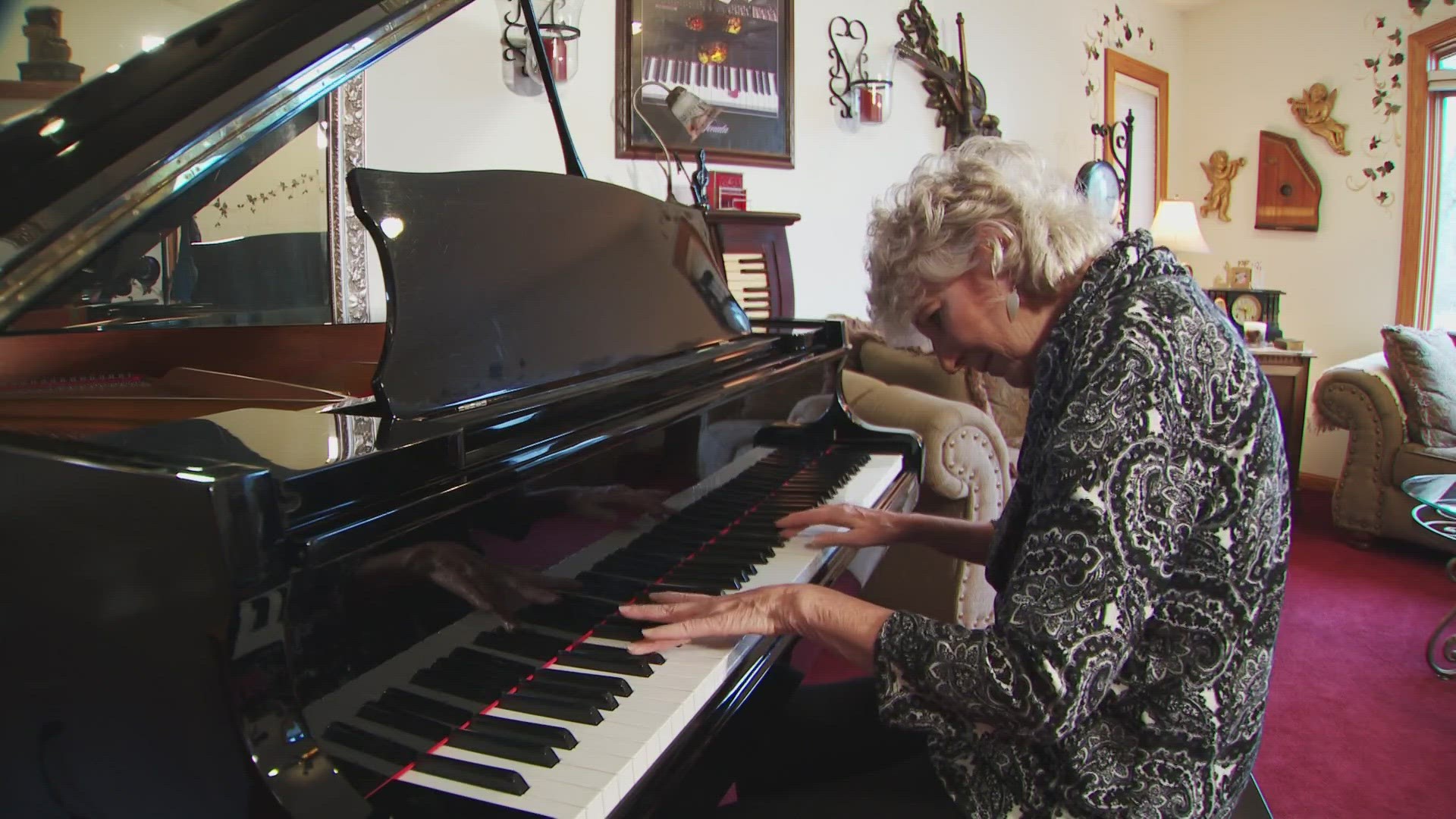 The wood of the chapel's original piano was warped after an arson fire last year.