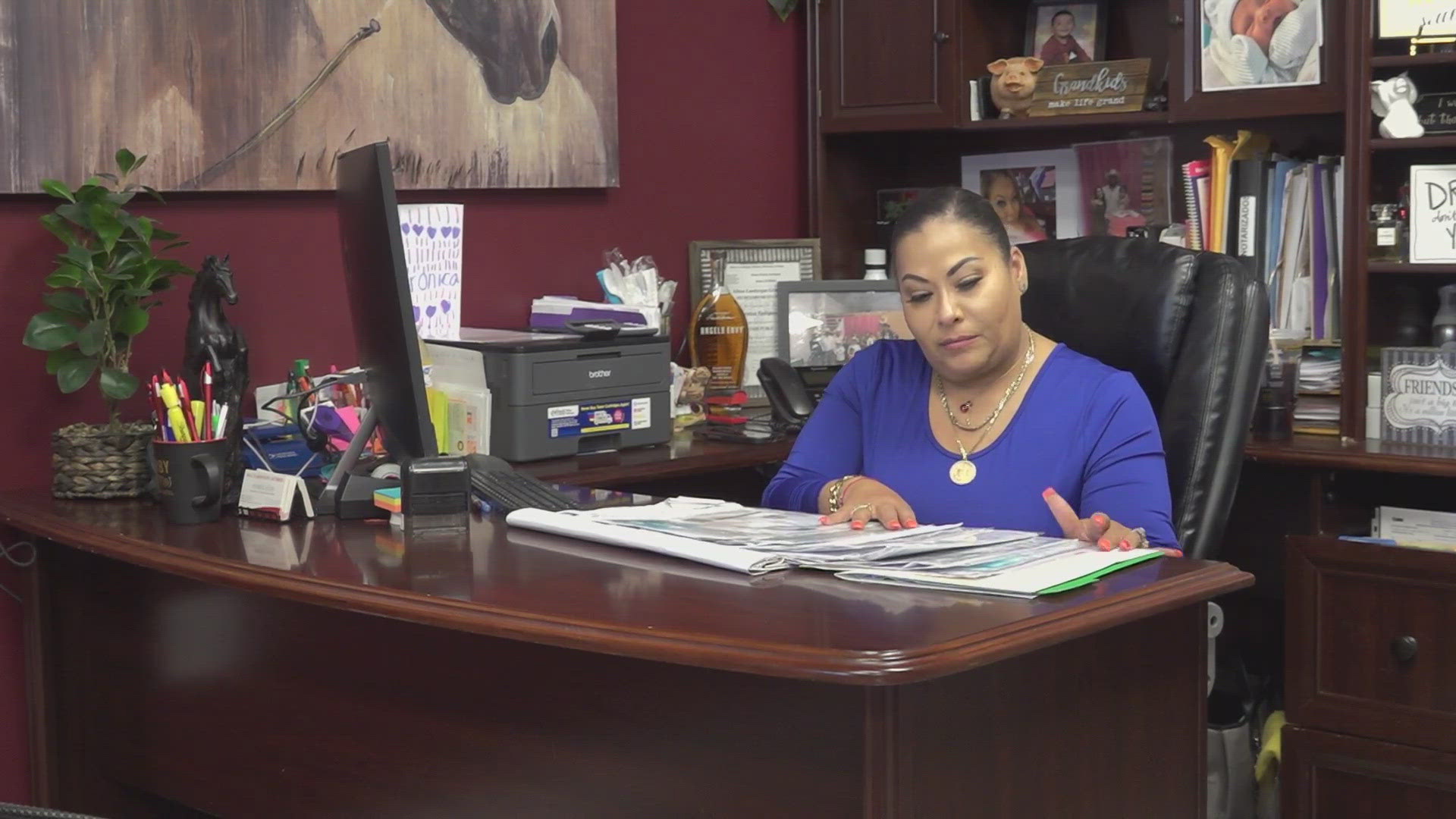 Veronica Rodriguez owns Multi-Servicios Latinos, a business that helps with taxes, notaries, and car titles and registrations.