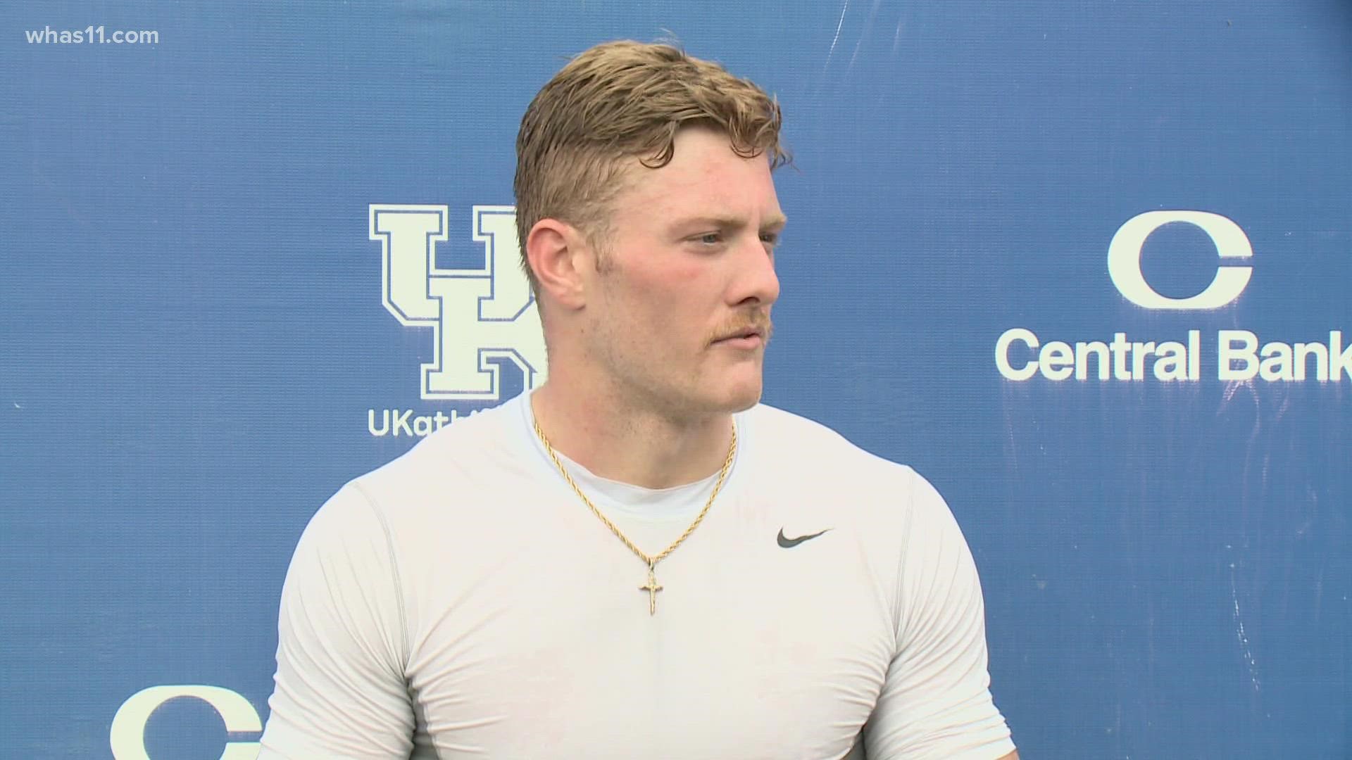Offensive coordinator Liam Coen says the way Will Levis came into UK and ran the show was impressive, crediting his work ethic.