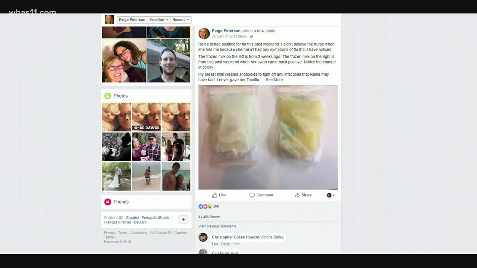 There's a Facebook post making the rounds from a mother who claims her breast milk drastically changed when her 4-month-old daughter got sick with the flu.