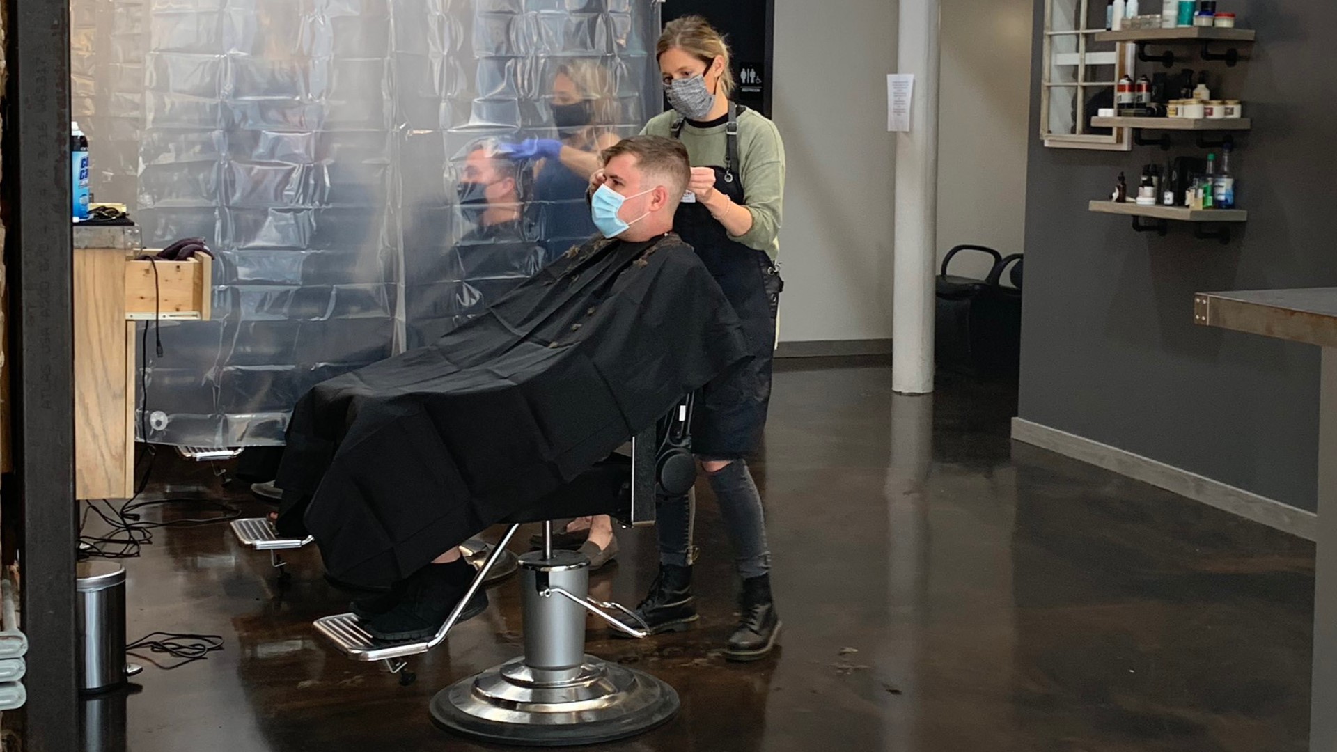 Beards and Beers was one of many Louisville barber shops and salons that have reopened weeks after the coronavirus pandemic shut them down.