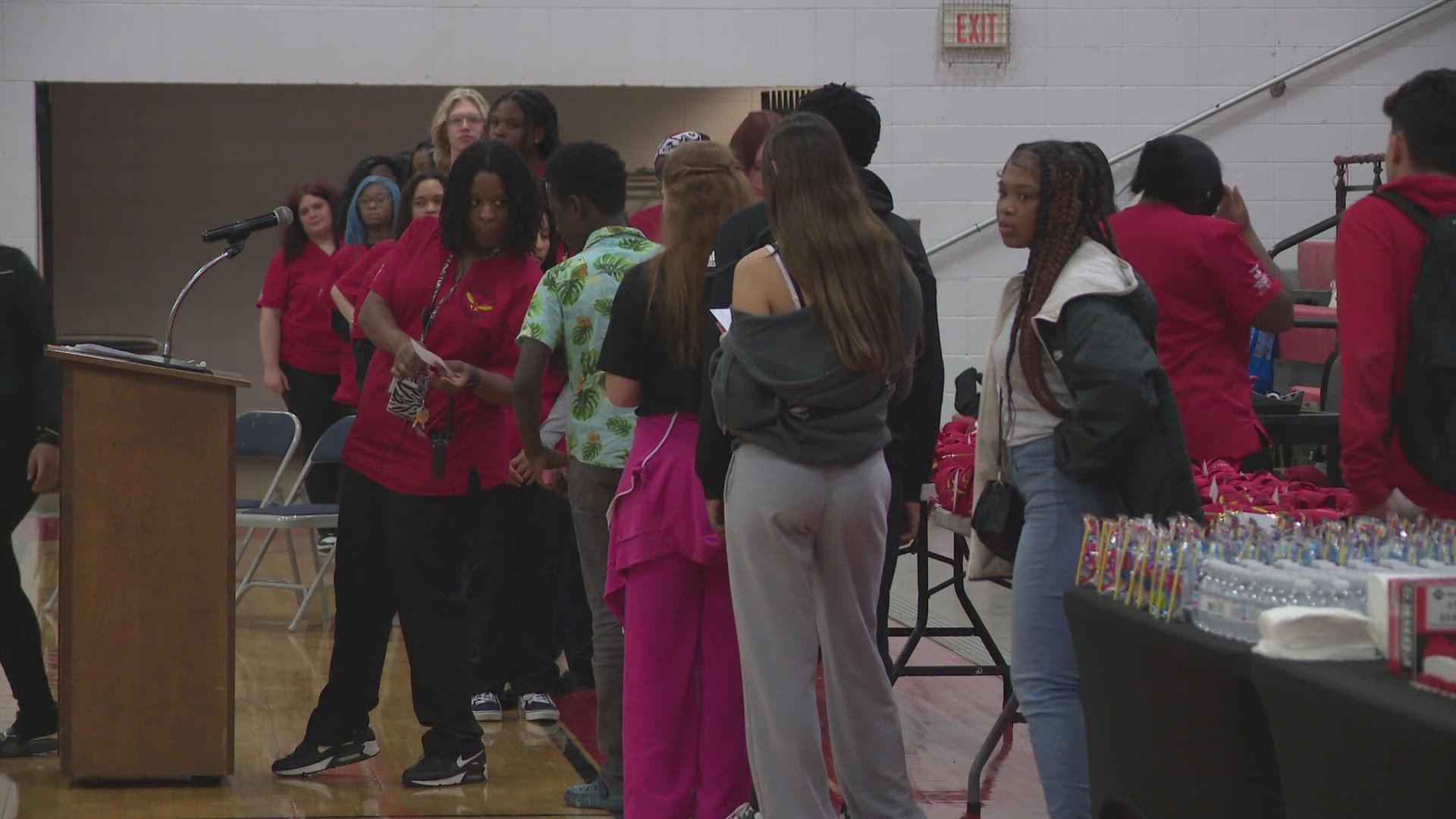 130 sophomores from Seneca High's Health Academy earned their medical scrubs.