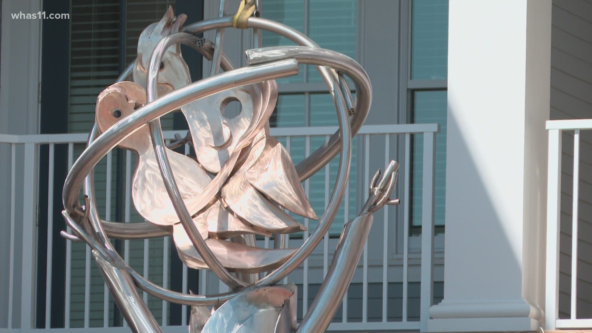 Following a hiatus in 2020, the Norton Commons Art Show returns this weekend. A new sculpture by Louisville native Gary Bibbs was unveiled on Peppermint Street.