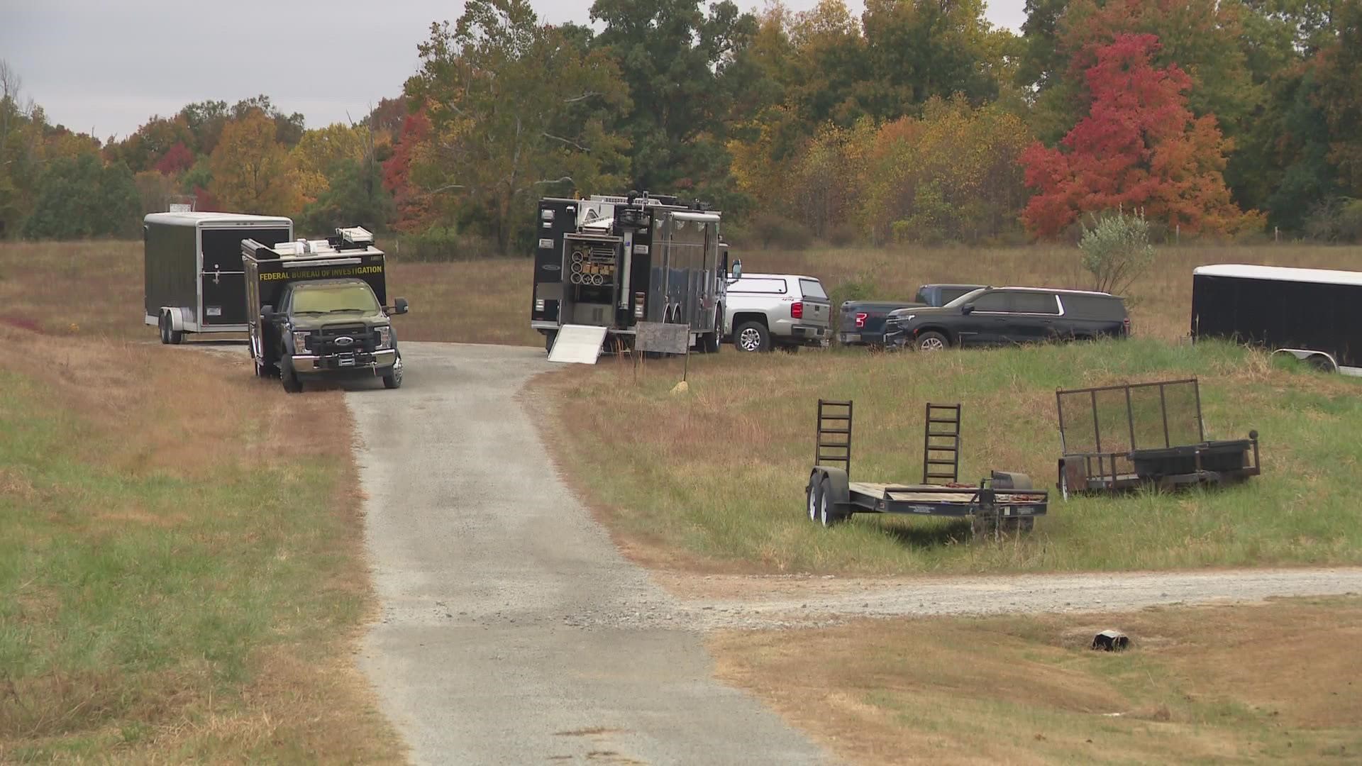 According to the FBI, agents did not leave the property unattended overnight and will keep the scene secured until the search is over.