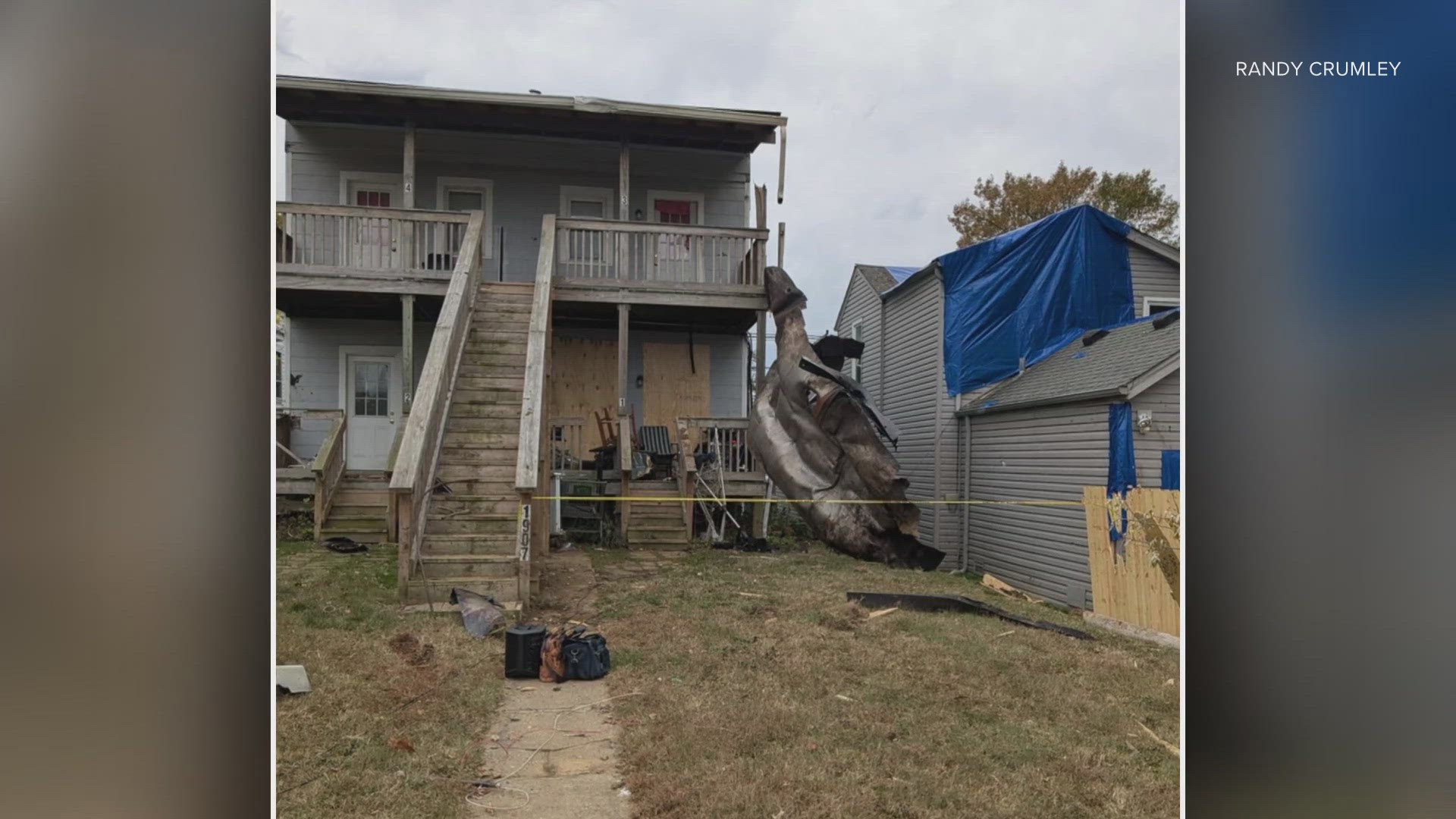 Randy Crumley lost his home and everything inside due to the blast.