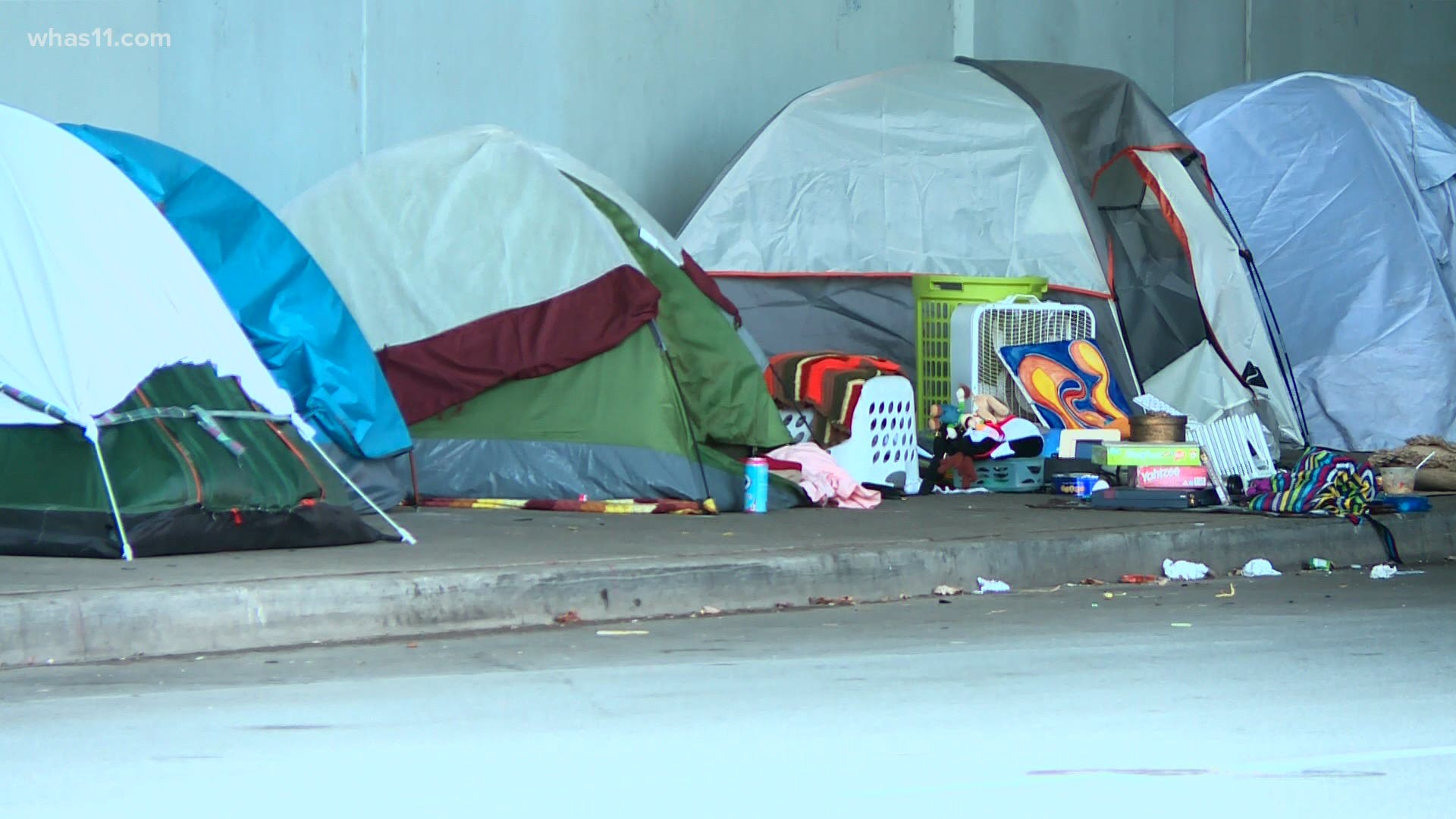 Homeless camps near Wayside Christian Mission and Louisville Muhammad Ali International Airport will no longer be cleared, despite a 21-day notice by the city.