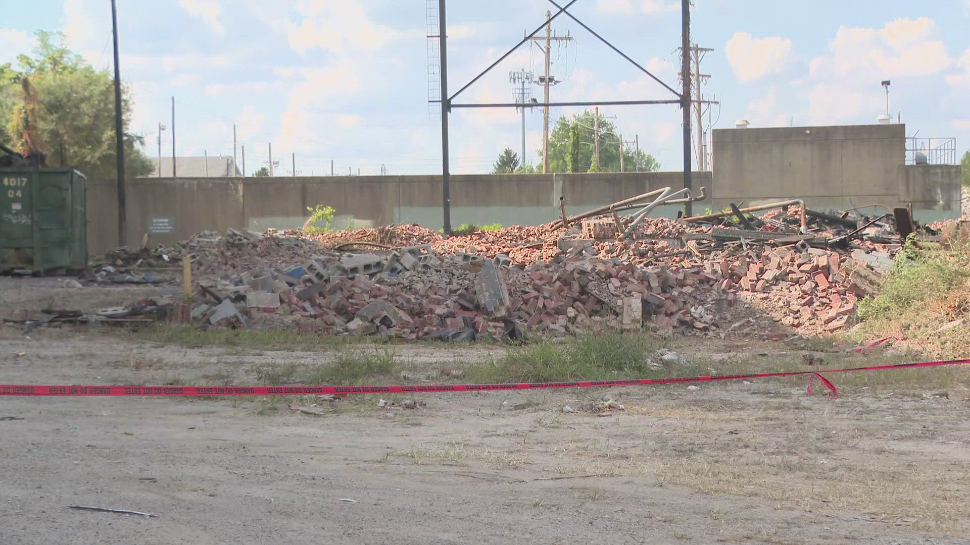 LMPD says works at a site on Northwestern Parkway found what appears to be a human skull. Workers said it was found in a burned out building that was being torn down