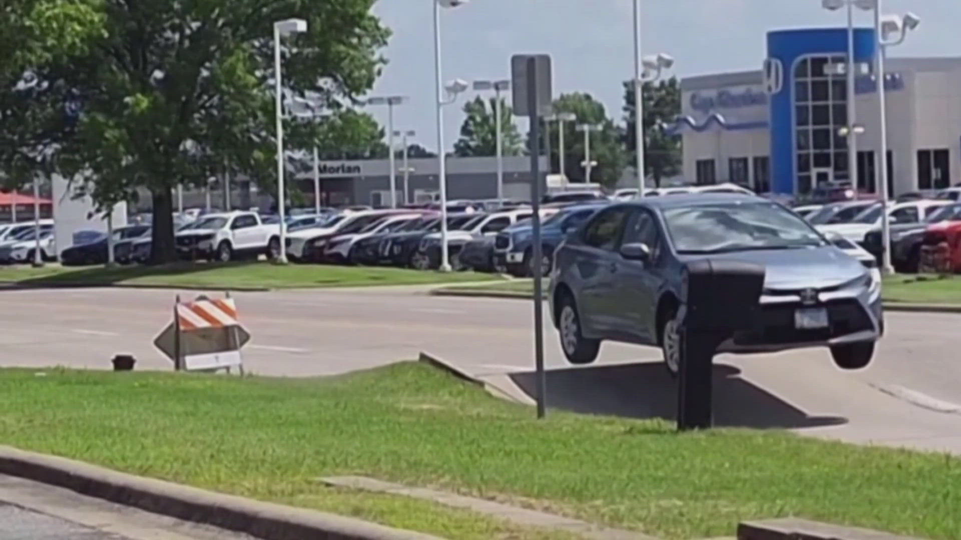 Officials say the extreme heat caused the road the buckle.