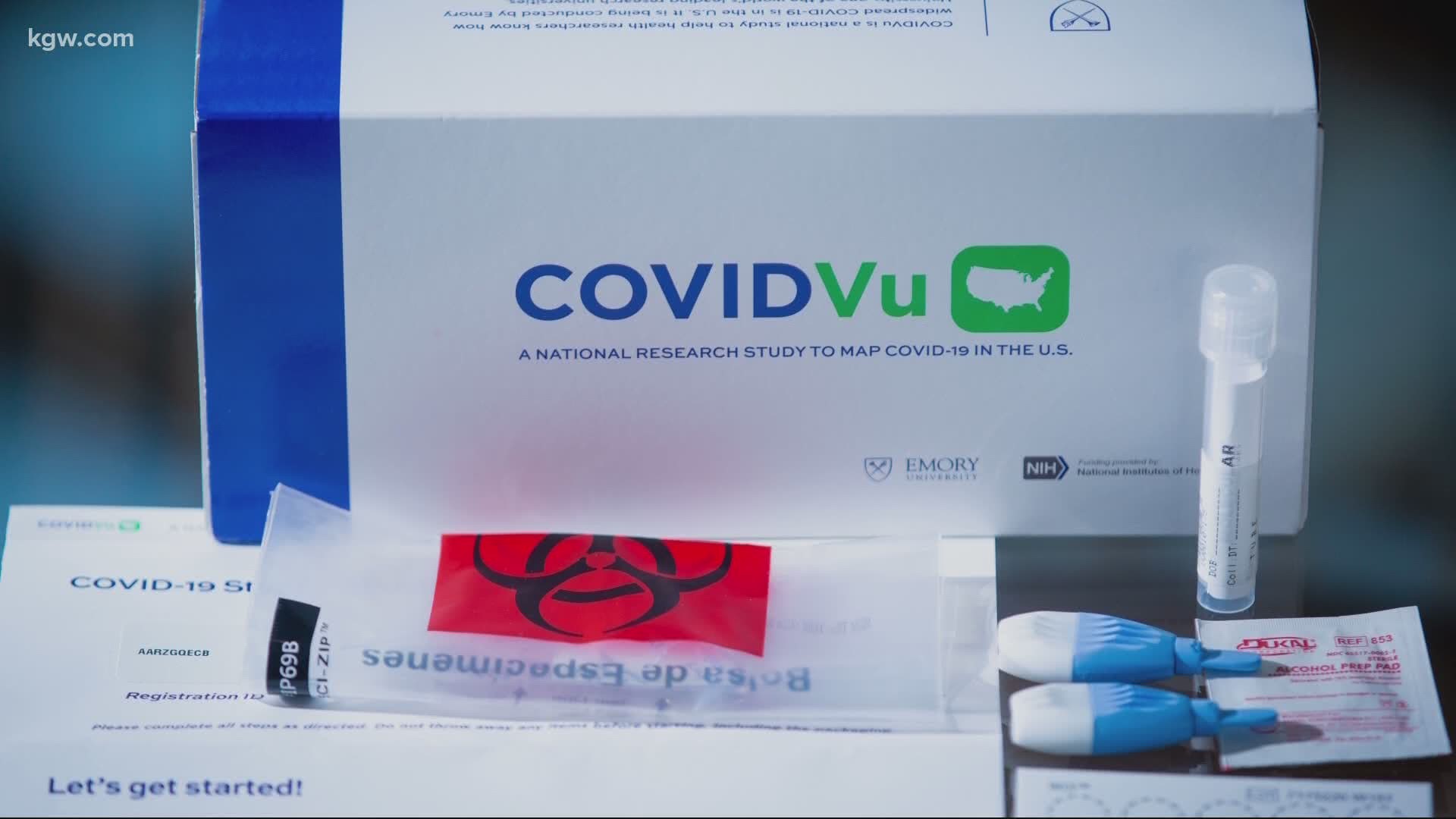 A man received an at-home coronavirus test kit in the mail this past weekend