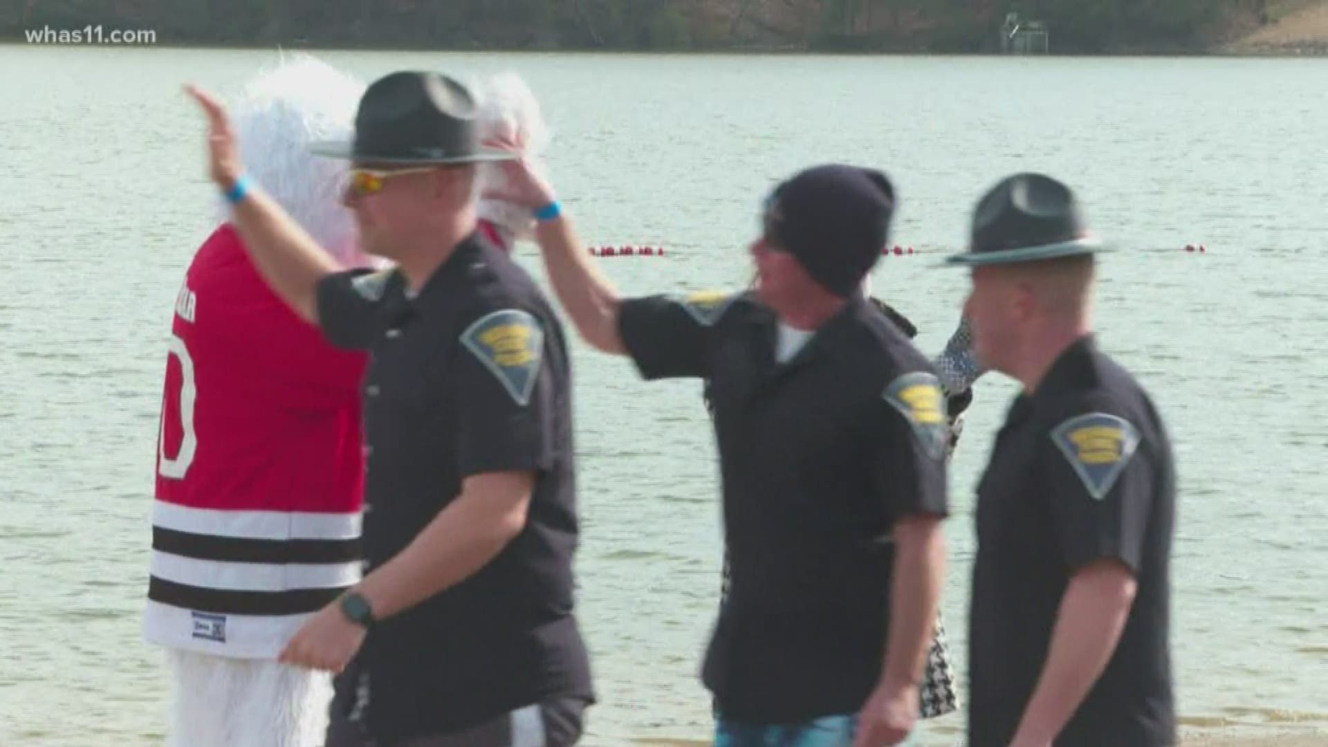 Three-hundred brave souls took the plunge in frigid waters to benefit Special Olympics Indiana.