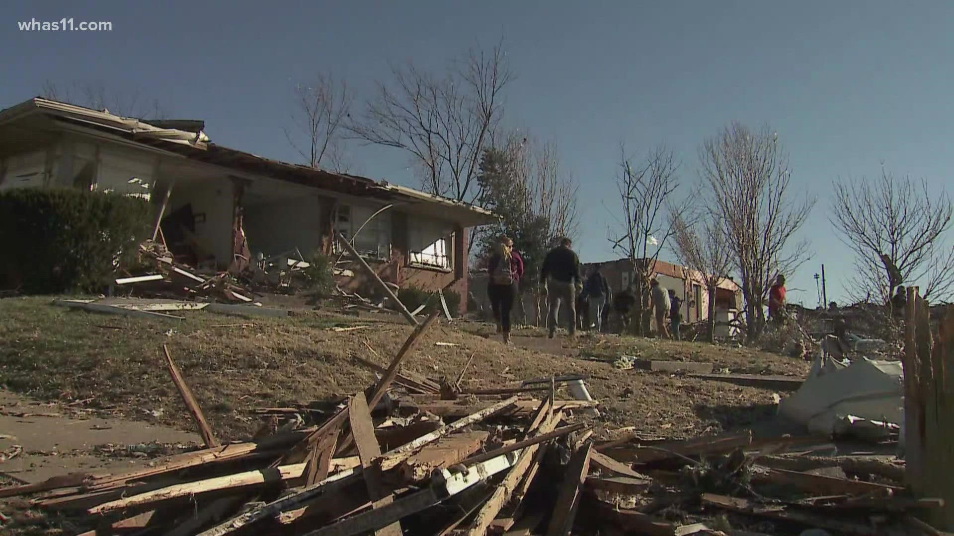 Families who lost everything during Friday night's tornado are starting to pick up the pieces.