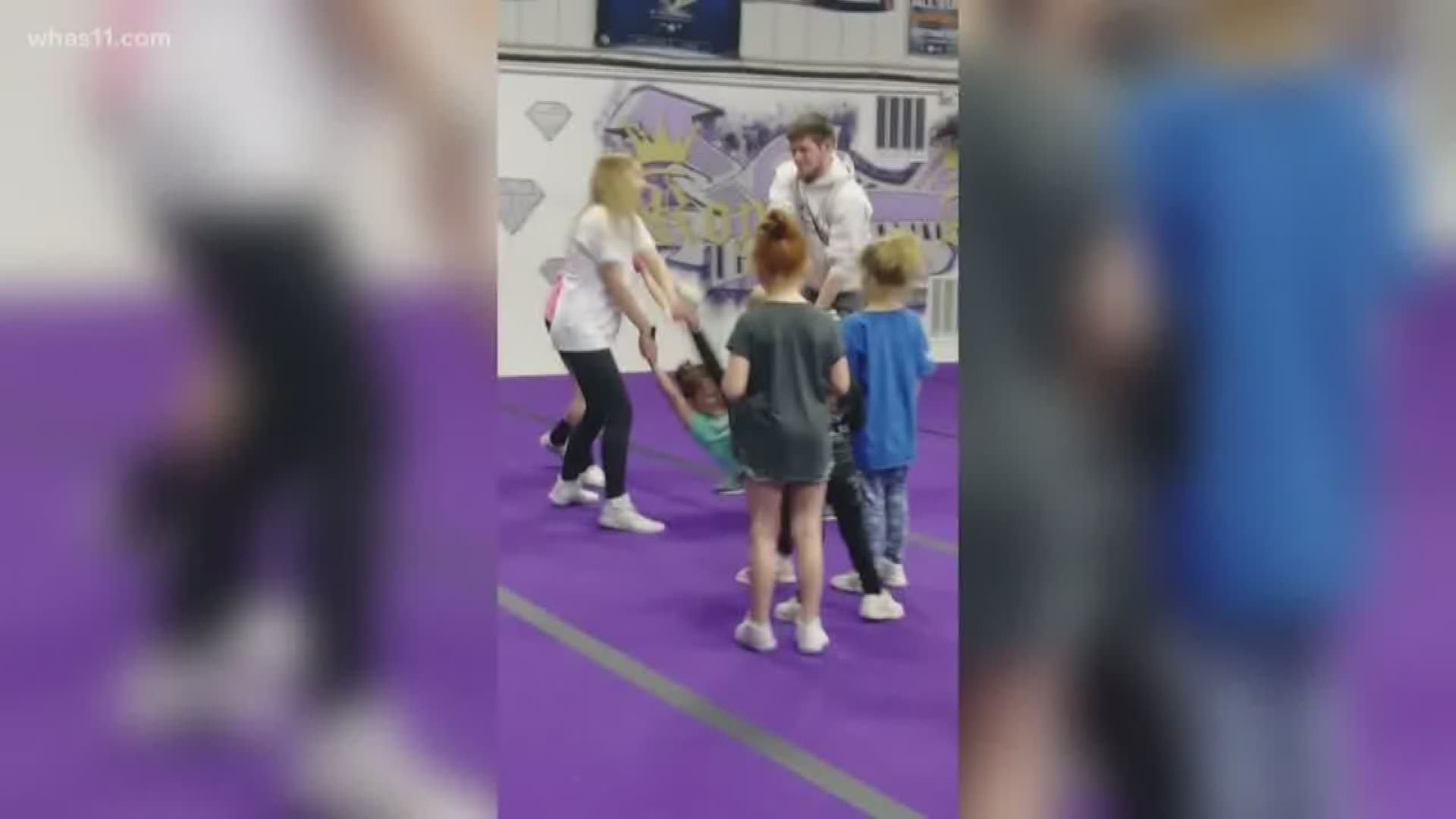 The special needs co-ed cheer team at Royalty Athletix is called the Angels and includes ages five and up.