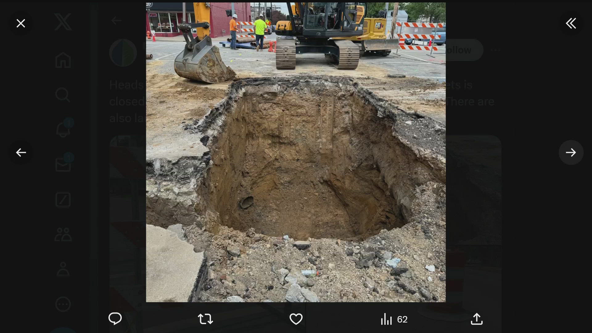 Campbell Street between Liberty and Jefferson streets in the Phoenix Hill neighborhood is closed Monday afternoon.