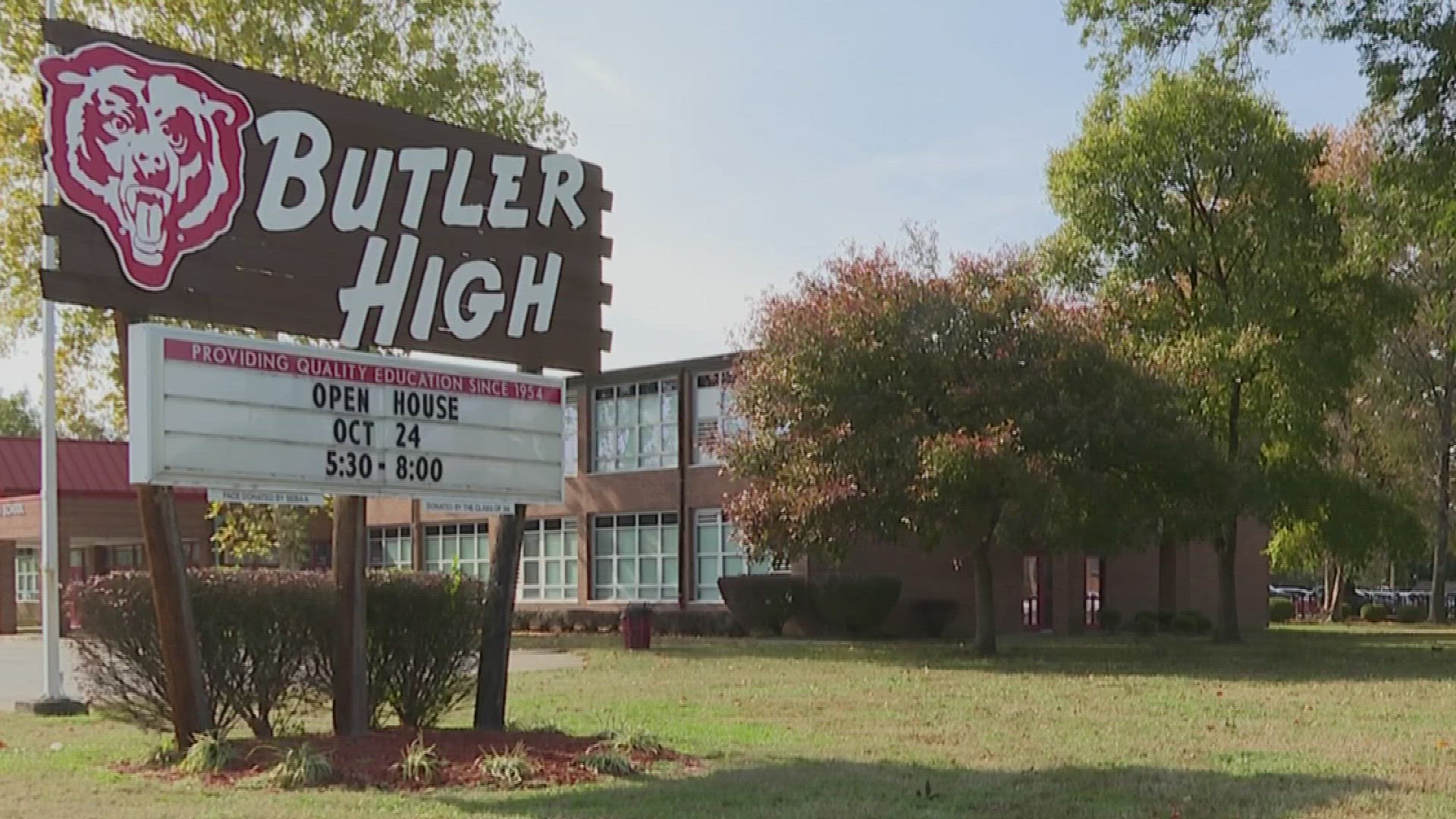 The fight started during the school's first lunch period.