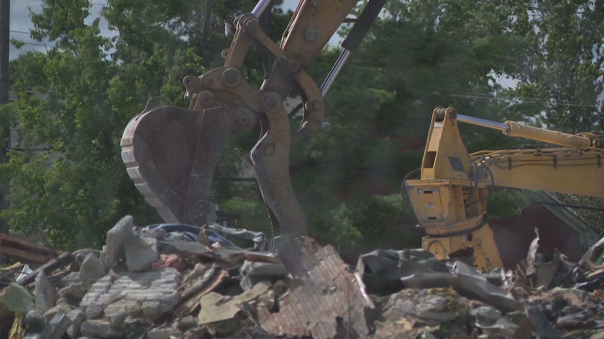 The Village 8 Theater was demolished on Aug. 31.