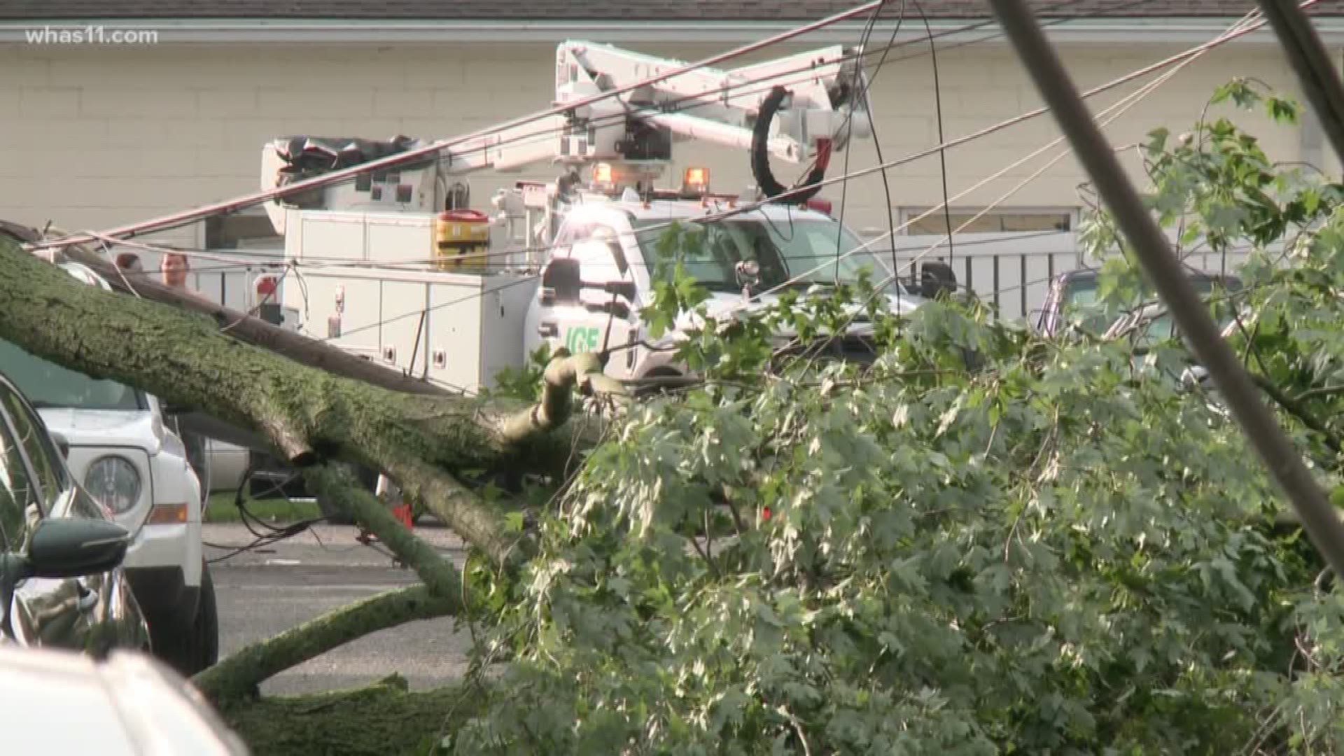 Kentuckiana begins cleanup after storms rolled through the area causing damage.