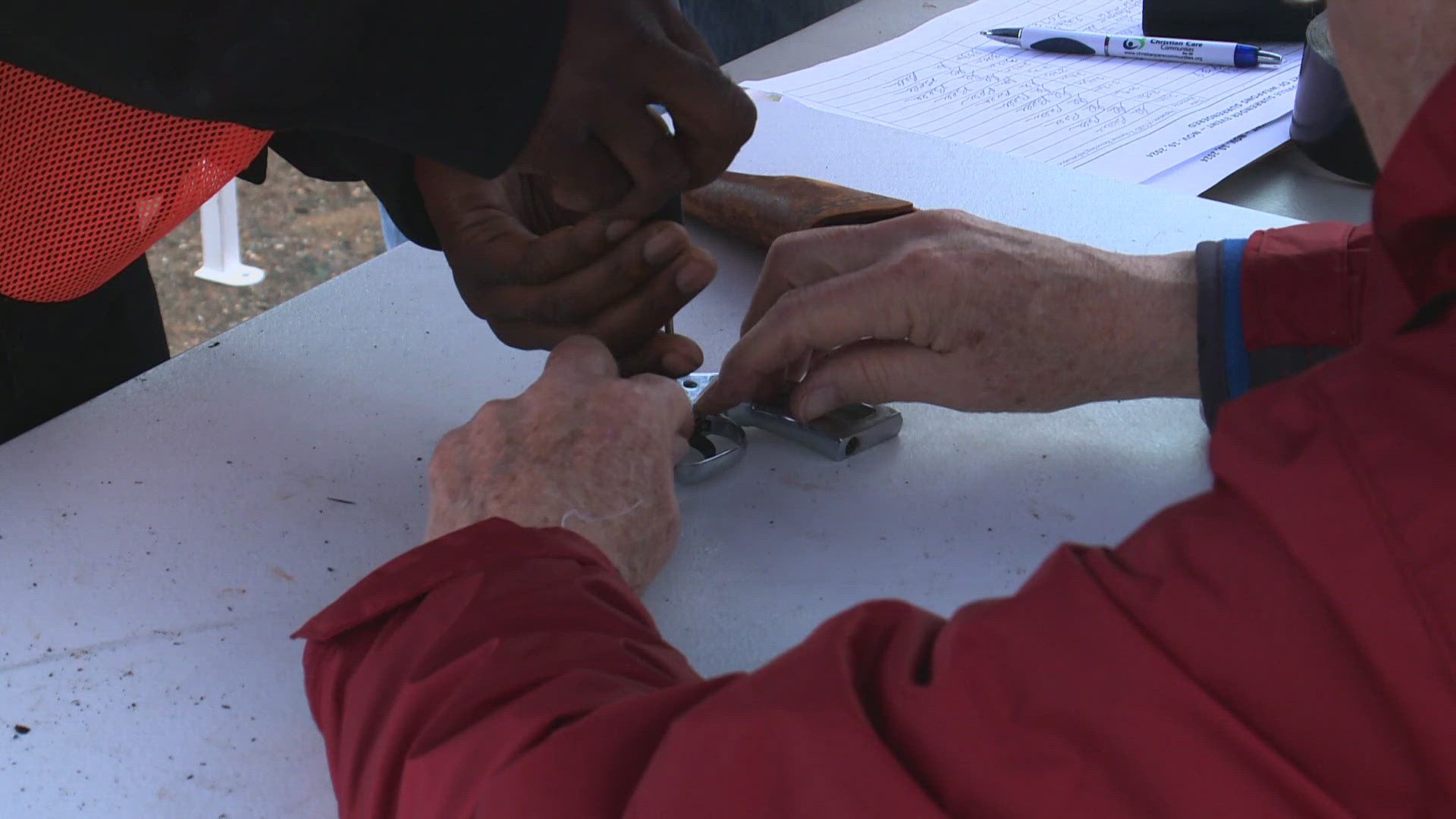 A Louisville blacksmith is taking a stand against gun violence by breathing new life into unwanted weapons, and turning guns into gardening tools.