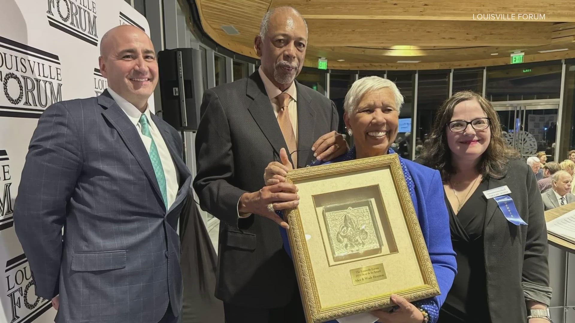 Wade Houston made the comments tonight as he and his wife Alice were presented the 2024 Louisville Forum Fleur-de-Lis Award.