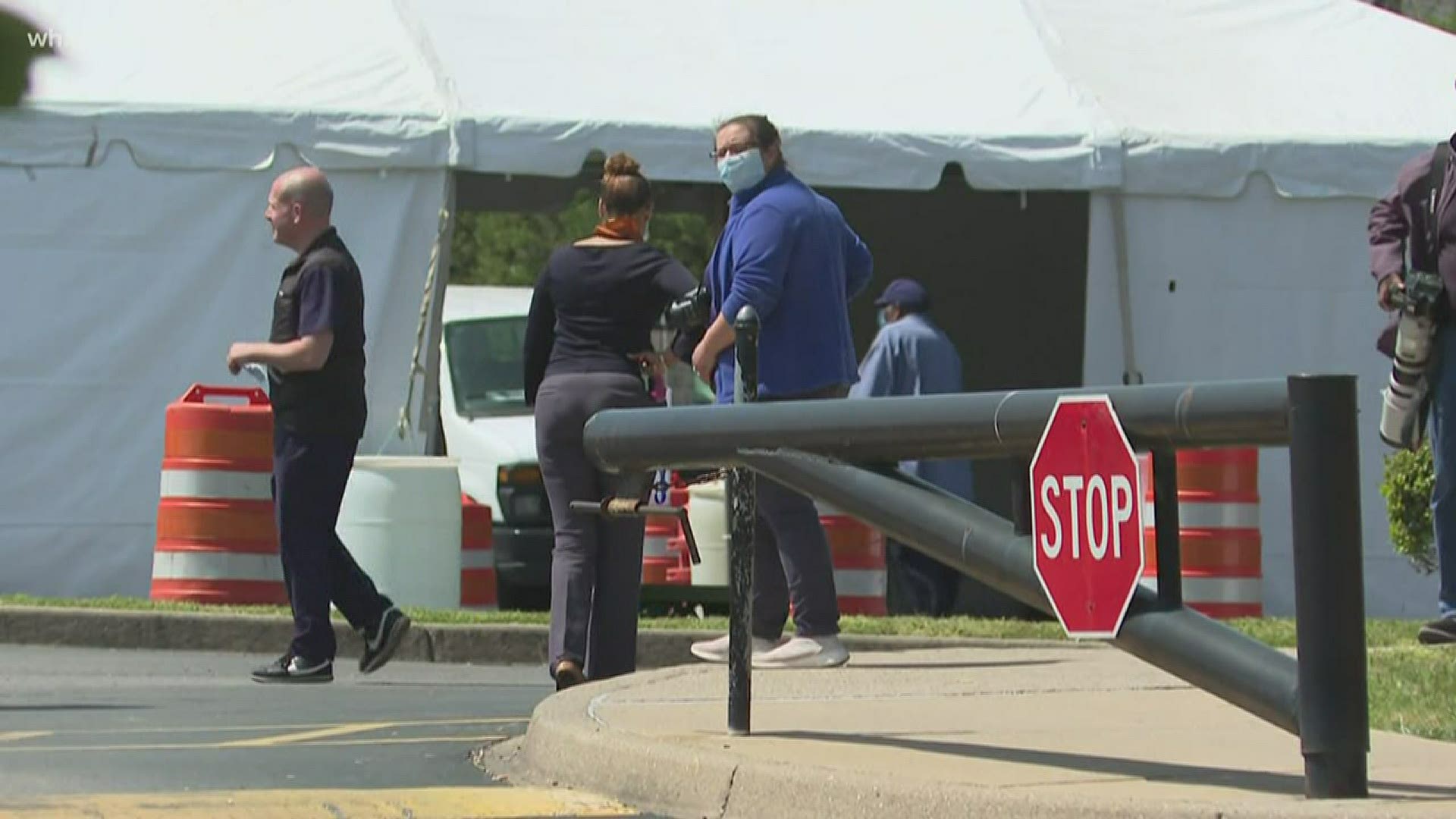 They'll be self-administered nasal swab tests people taking one will also get a mask and hand sanitizer.