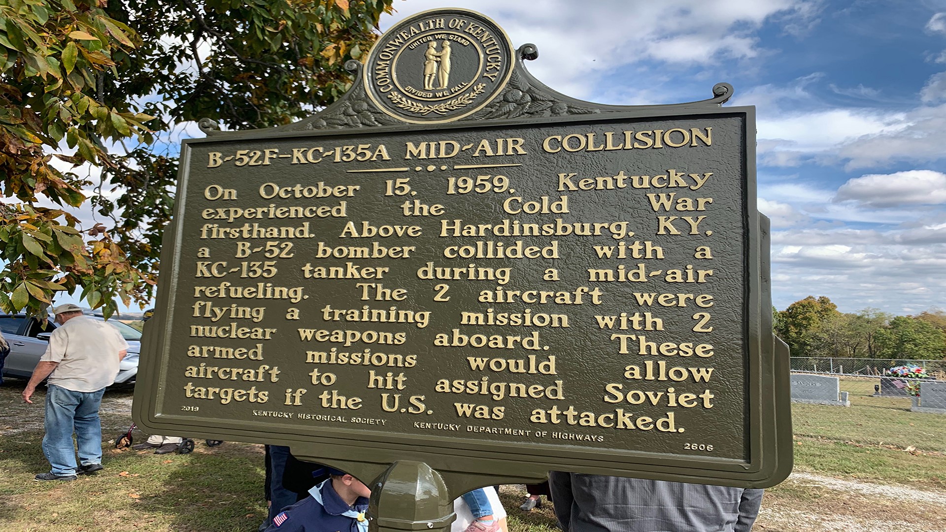 Historical marker remembers midair collision involving B52 bomber