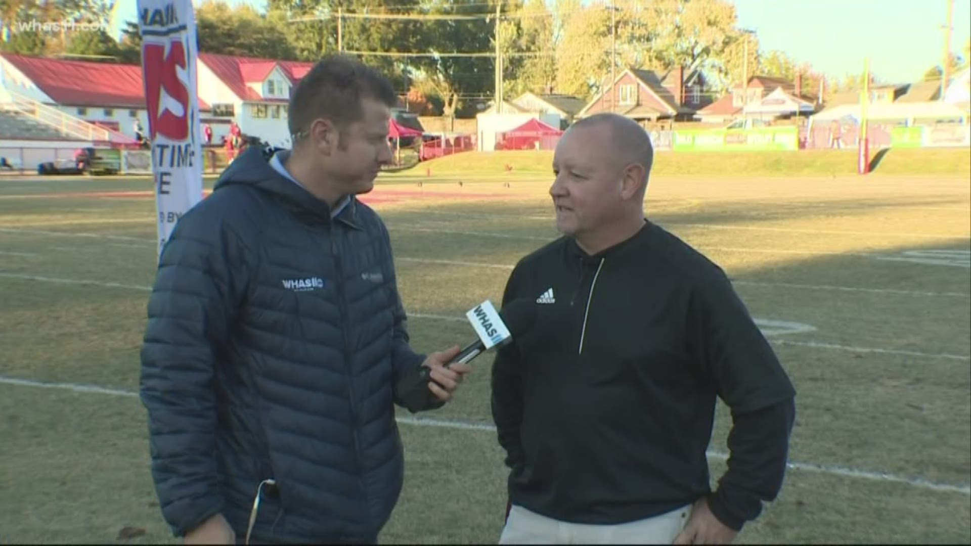 WHAS11 Sport Director Kent Spencer interviews the Crimsons head coach Scott Carmony ahead of "The Old Rivalry."