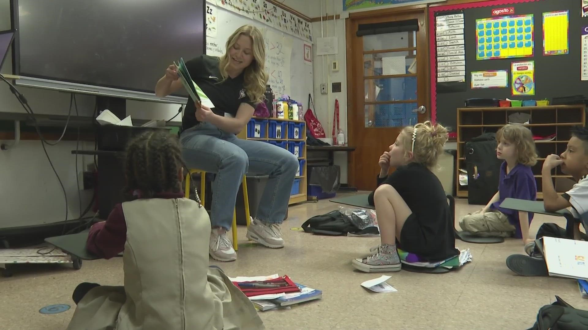 Students at a Louisville elementary school had a reason to smile thanks to some students from Bellarmine.