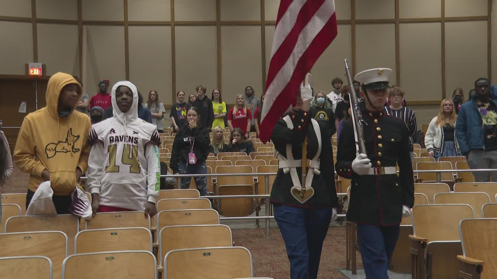 With musical selections and poems read, service members in the audience stood with pride in hopes of continuing to share the history and significance of the day.