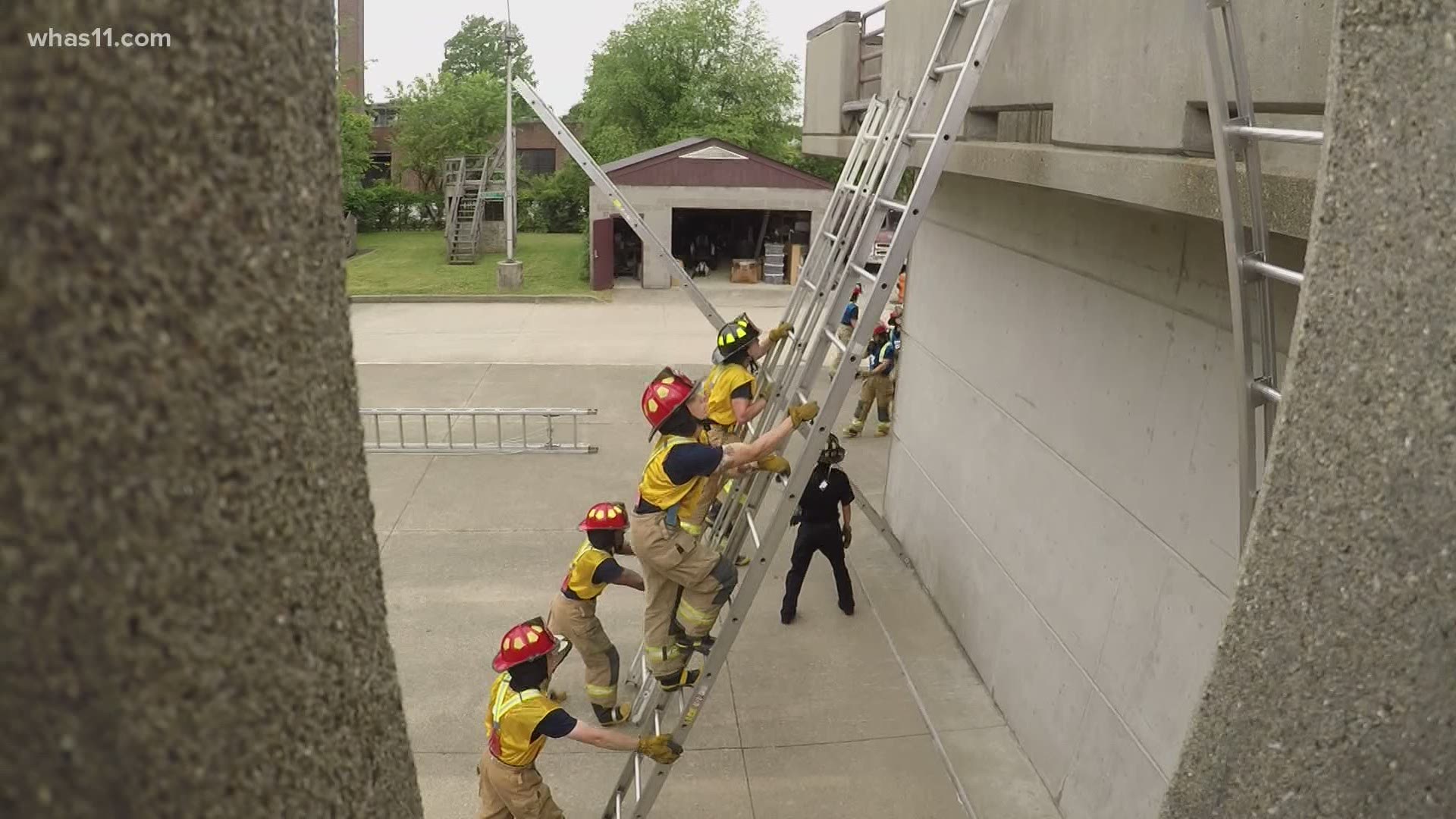 There are currently 60 recruits going through several weeks of training to be a firefighter in Louisville.