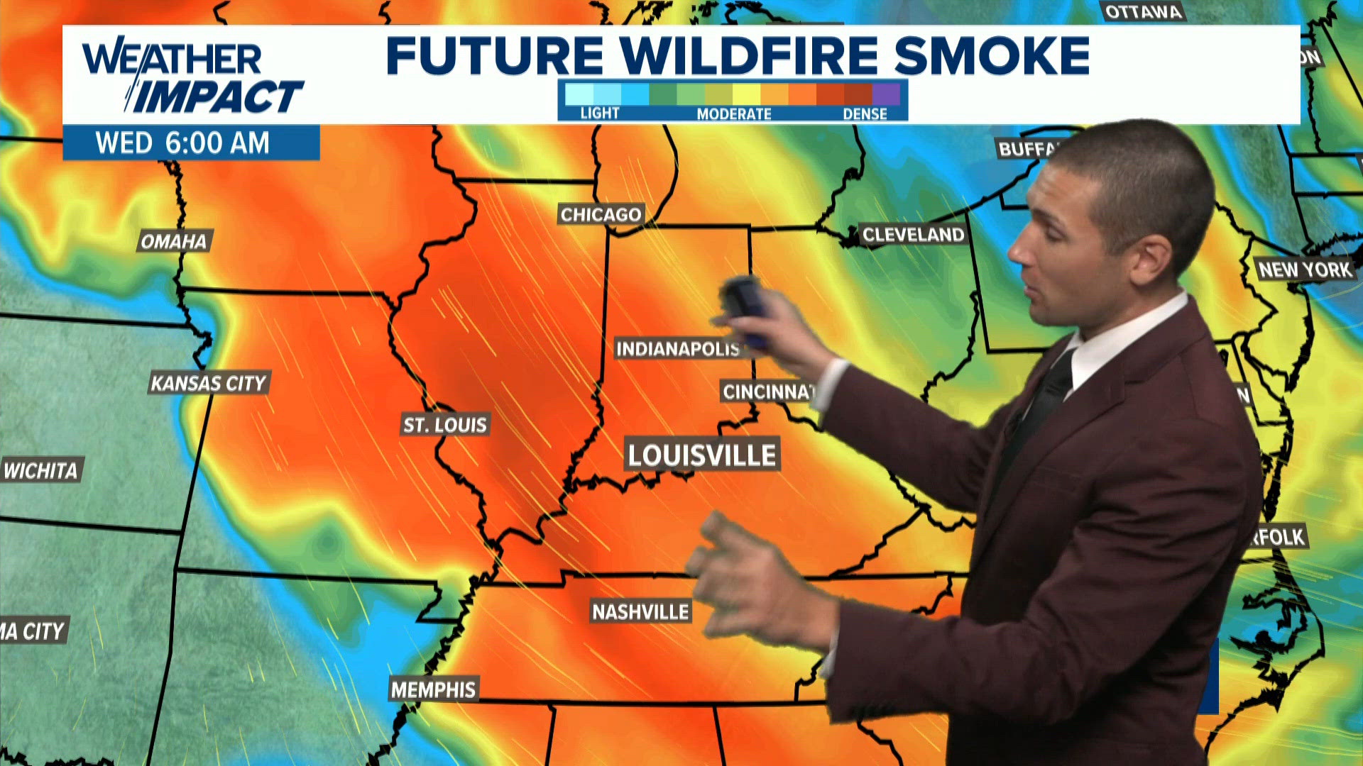 Coverage image for: Hazy skies from wildfire smoke in Kentucky, Indiana | July 29, 2026 6 a.m. weather